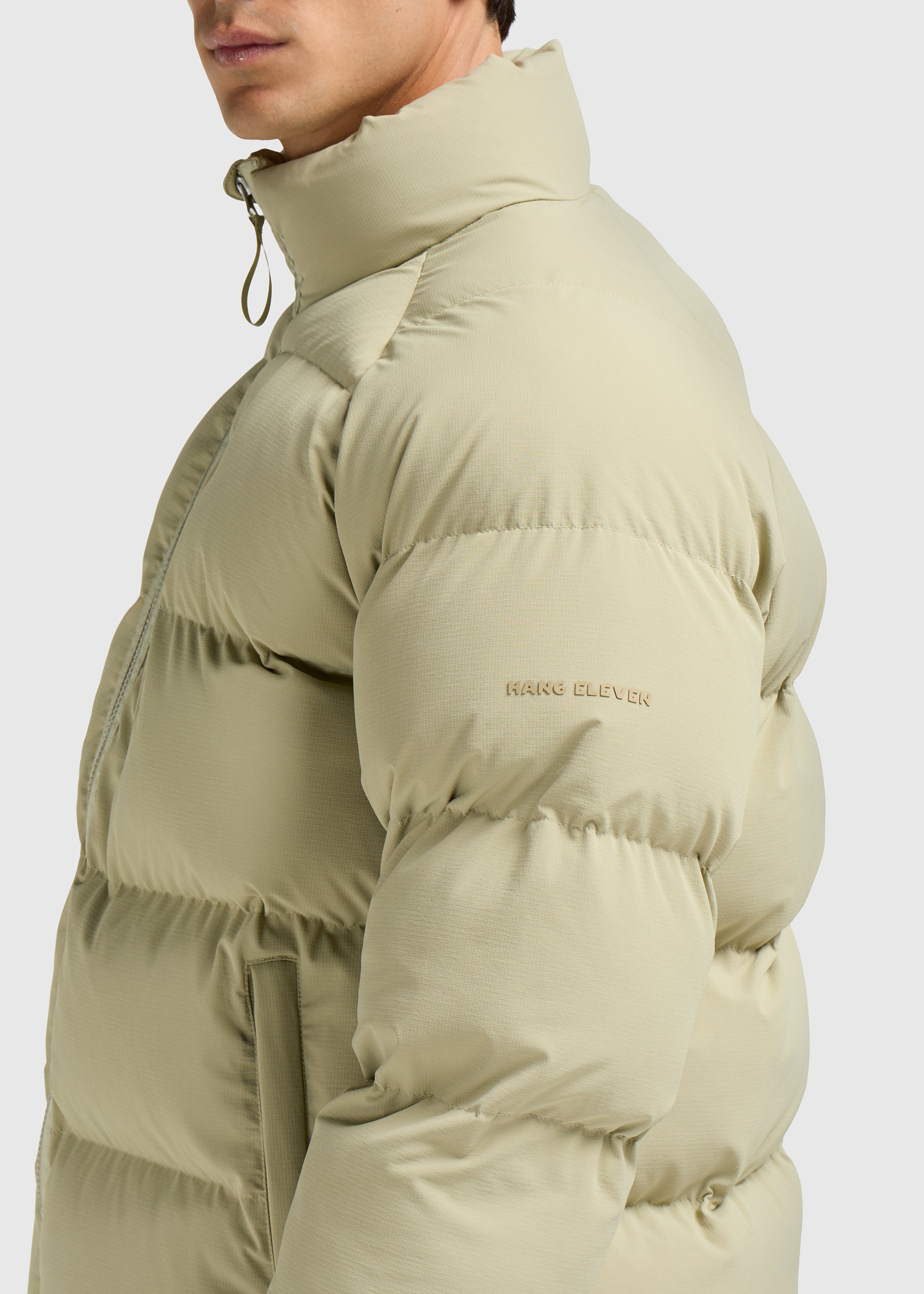 Ripstop Puffer Jacket - Slate Green