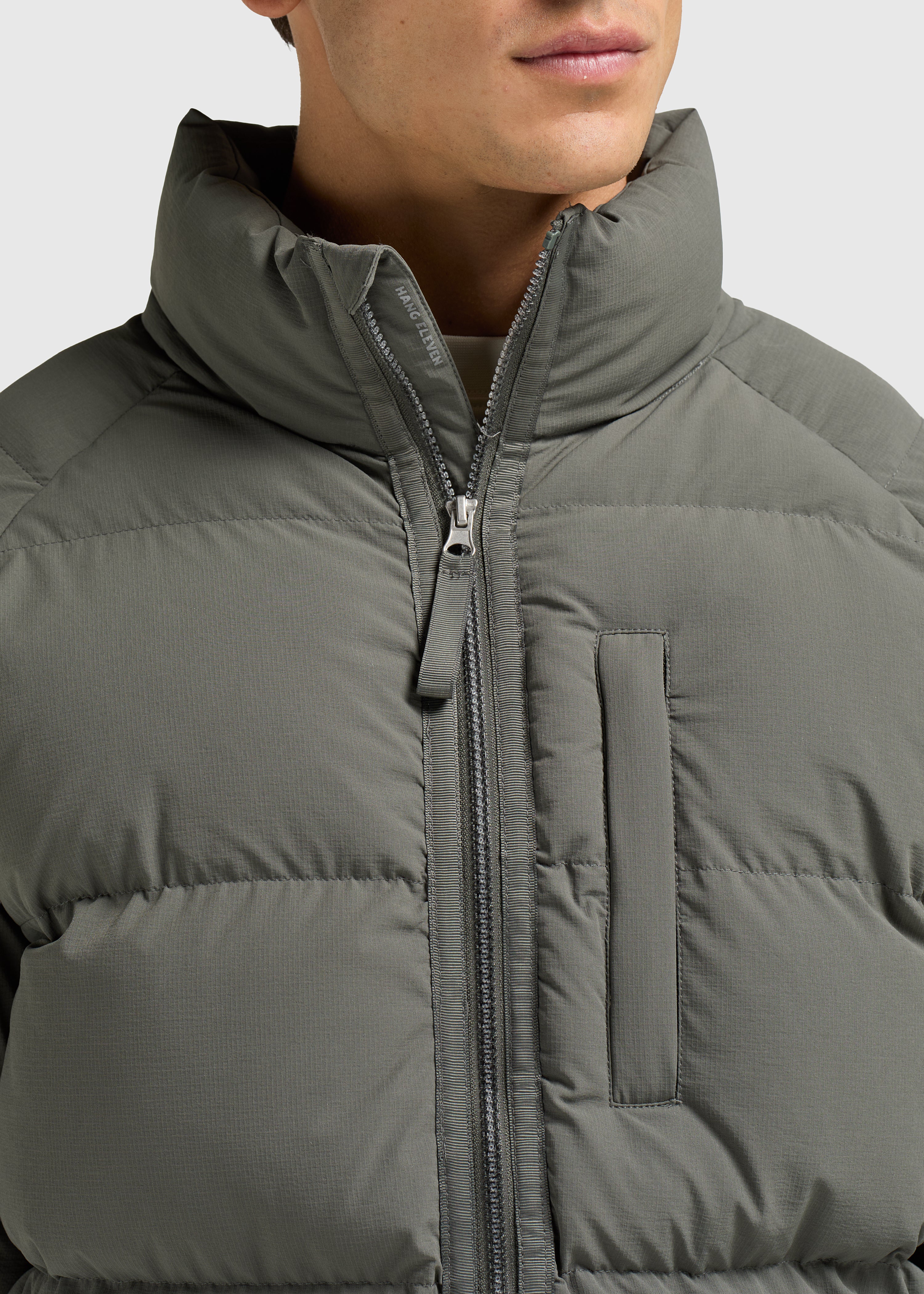 Ripstop Puffer Jacket - Dark Green