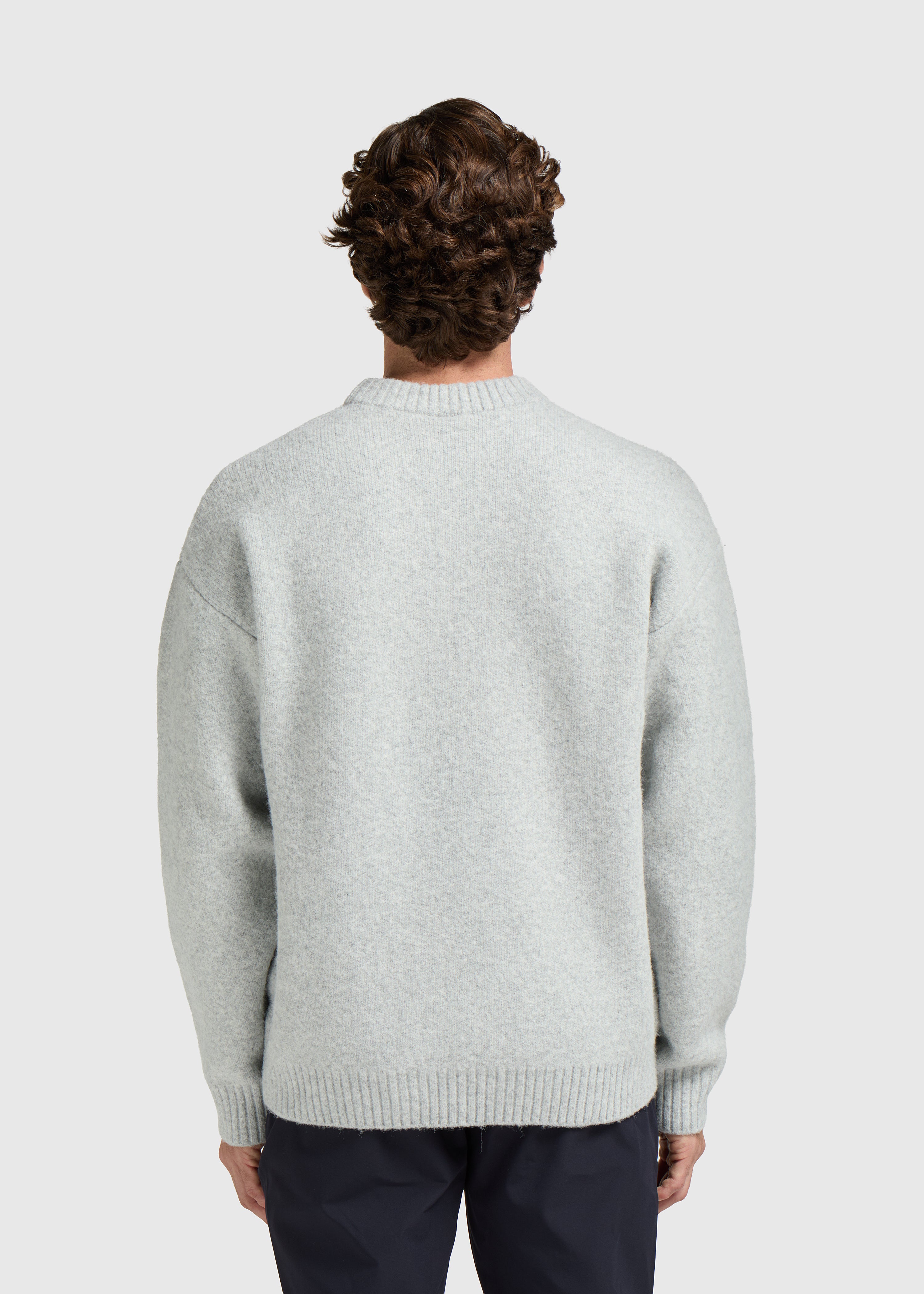 Cozy Knit Crewneck - Grey Melee