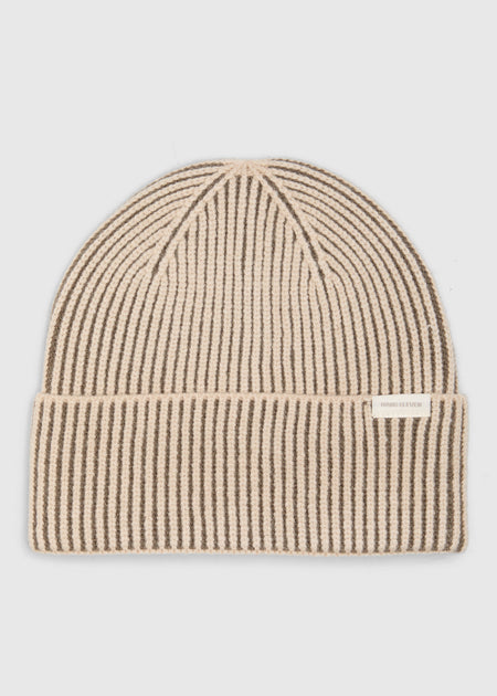 Two Tone Beanie - Taupe