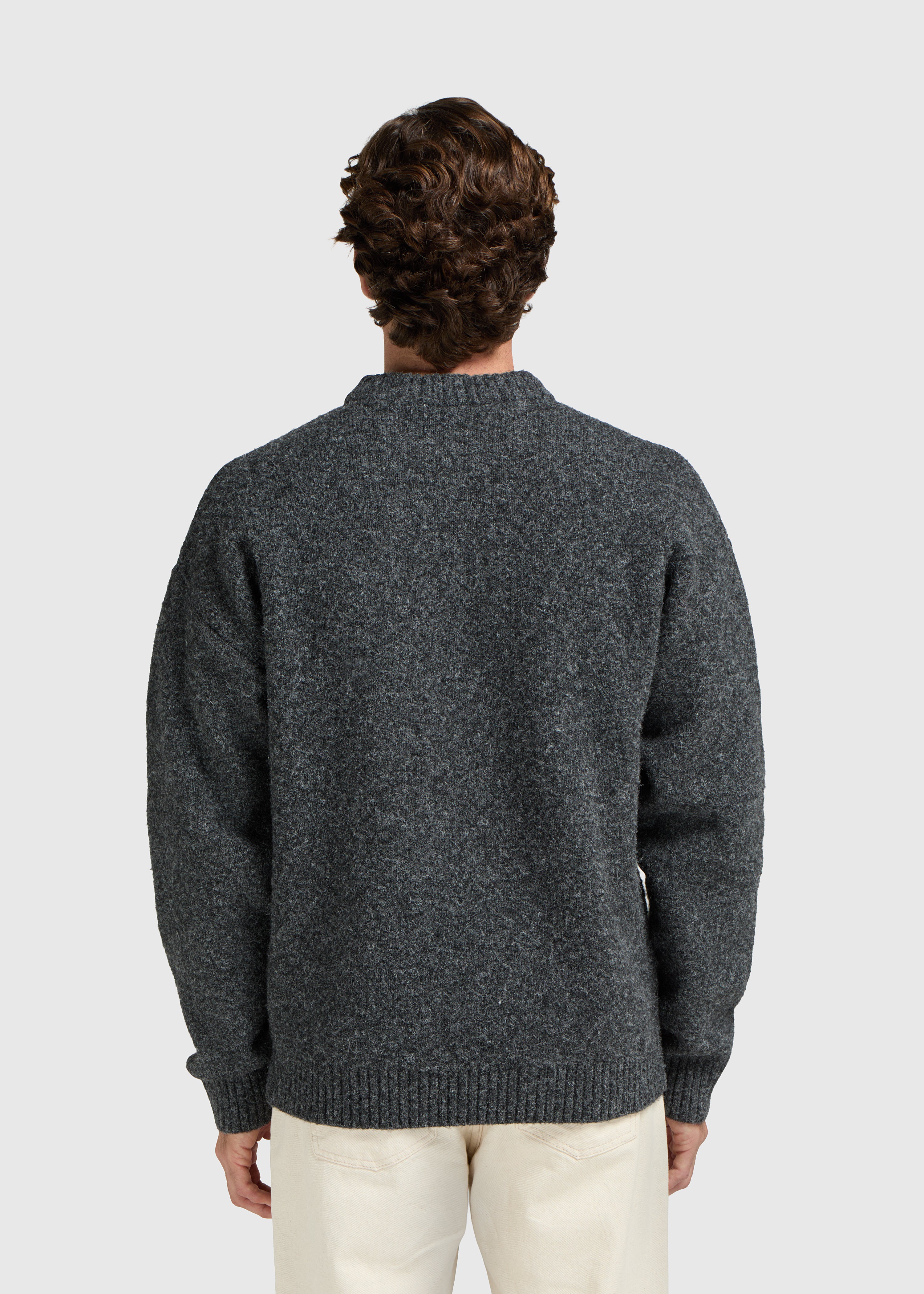 Cozy Knit Crewneck - Anthracite