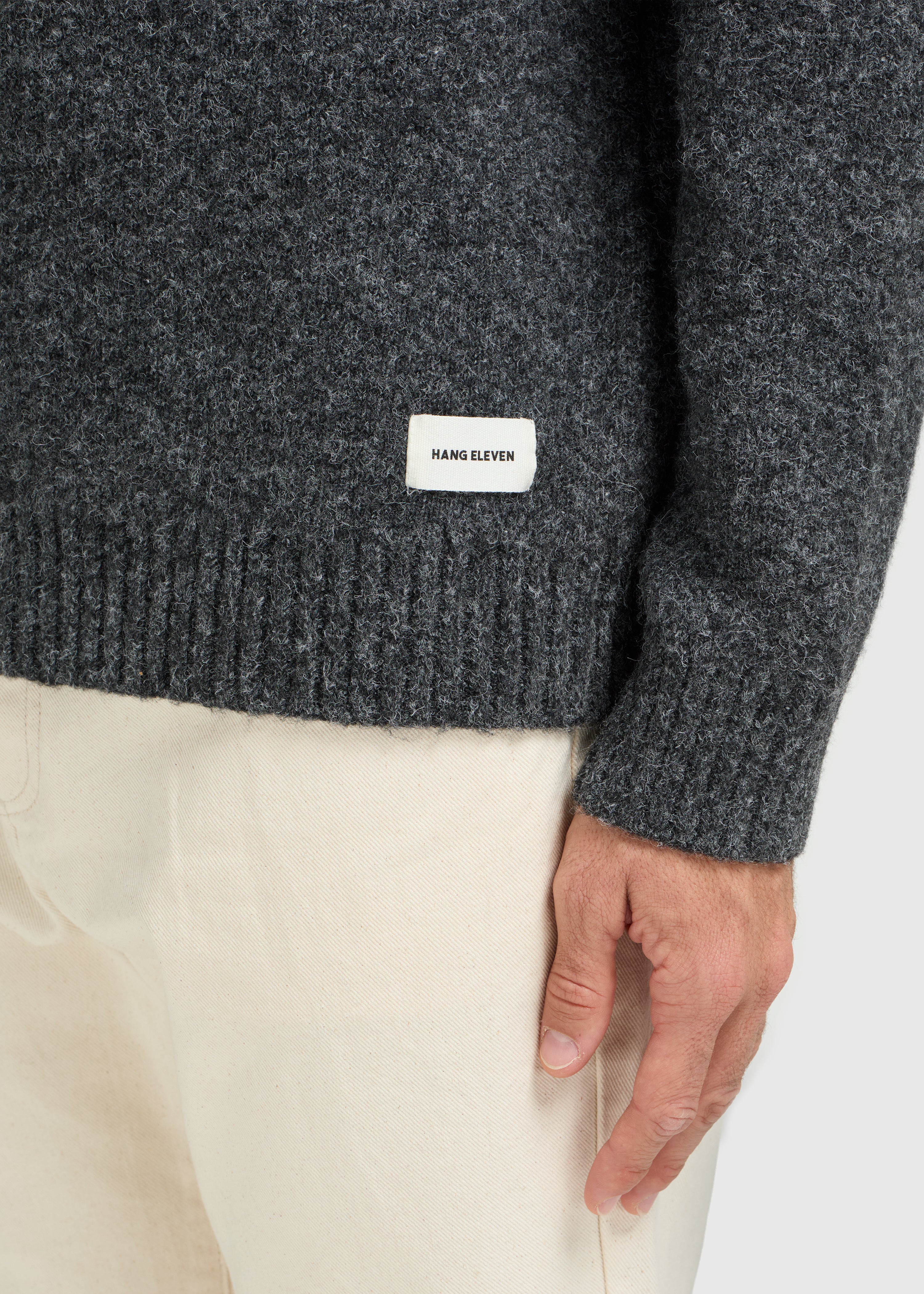 Cozy Knit Crewneck - Anthracite