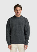 Gemütlicher Strickpullover mit Rundhalsausschnitt – Anthrazit