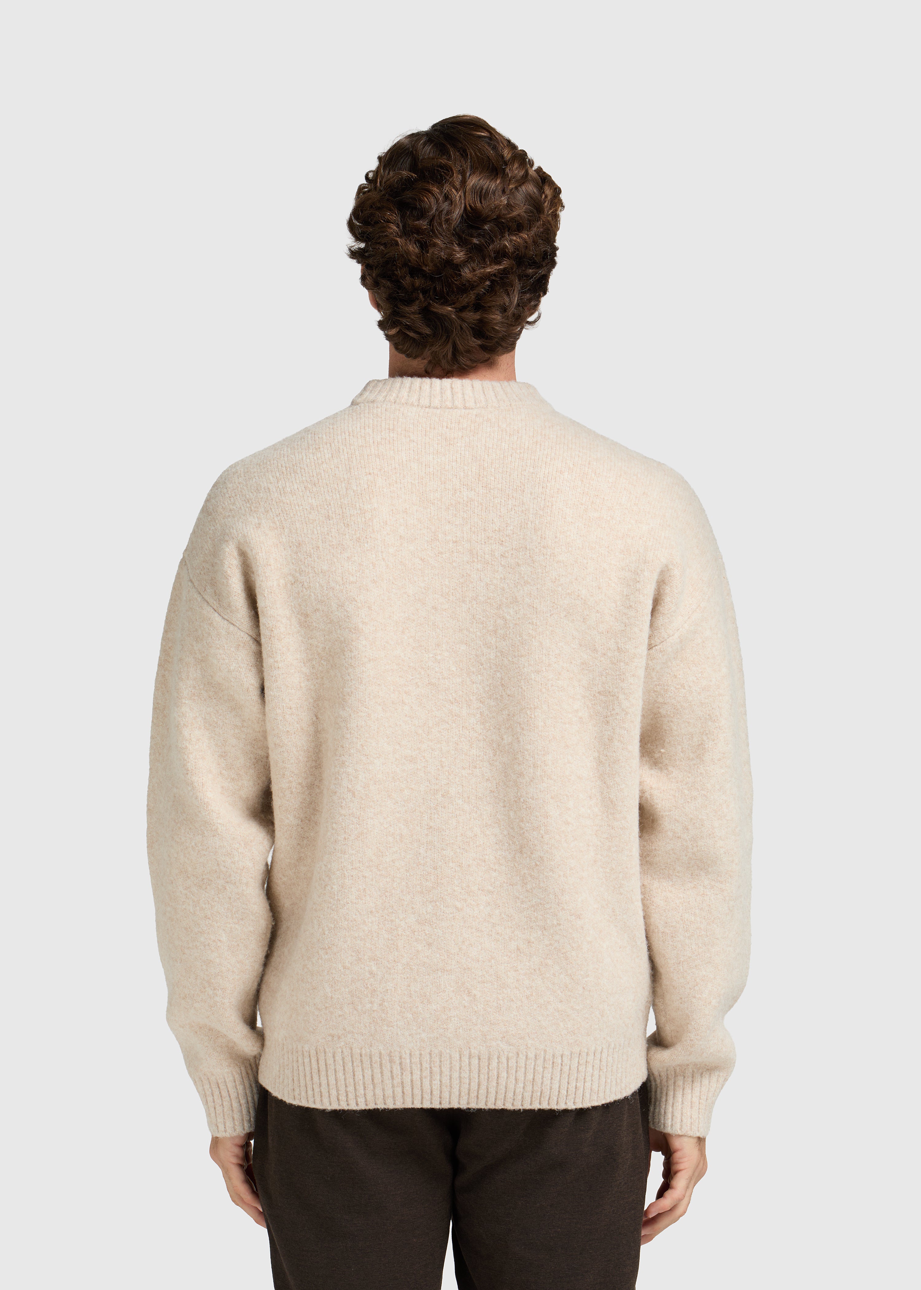 Cozy Knit Crewneck - Light Sand