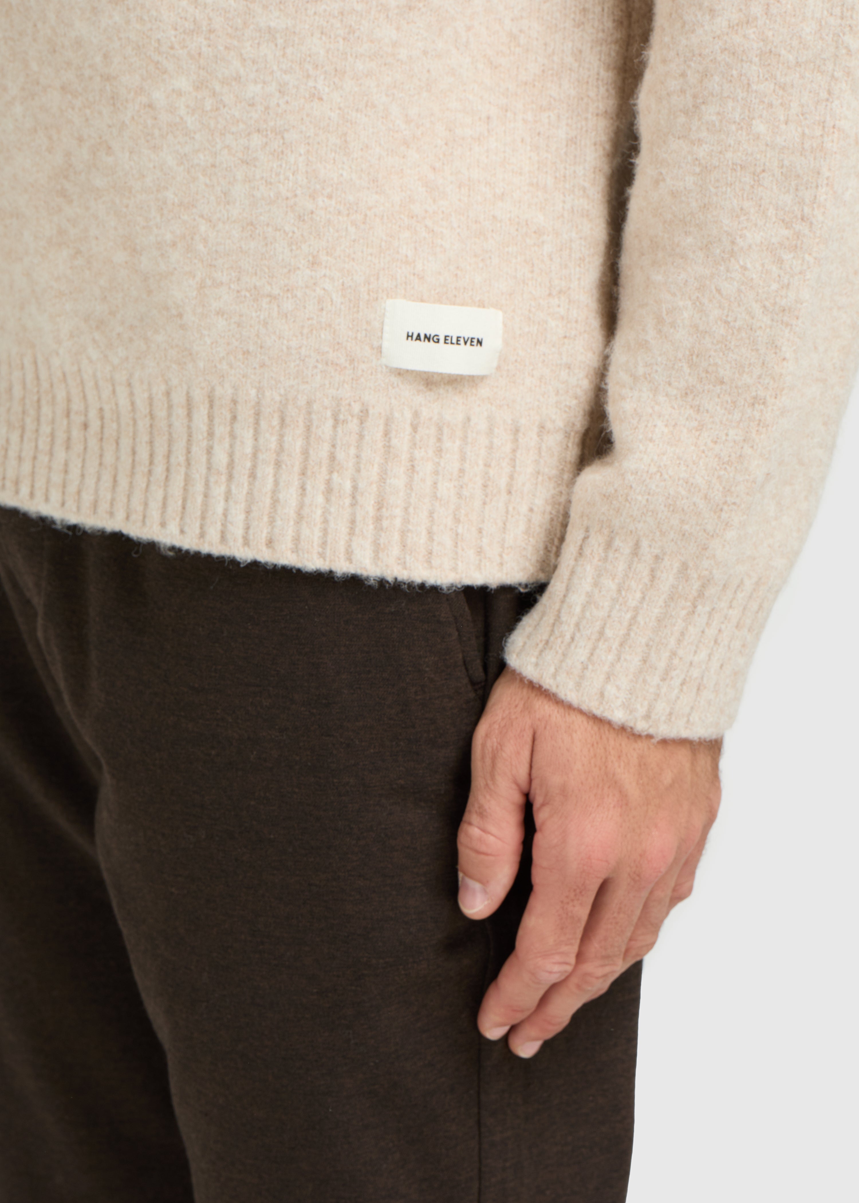 Cozy Knit Crewneck - Light Sand