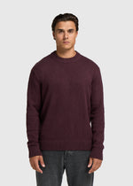 Premium Knit Crewneck - Bordeux Red