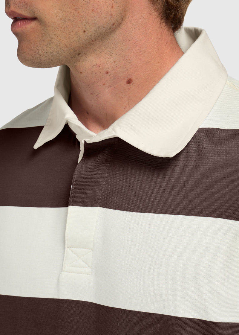 Big Stripe Polo - Brown