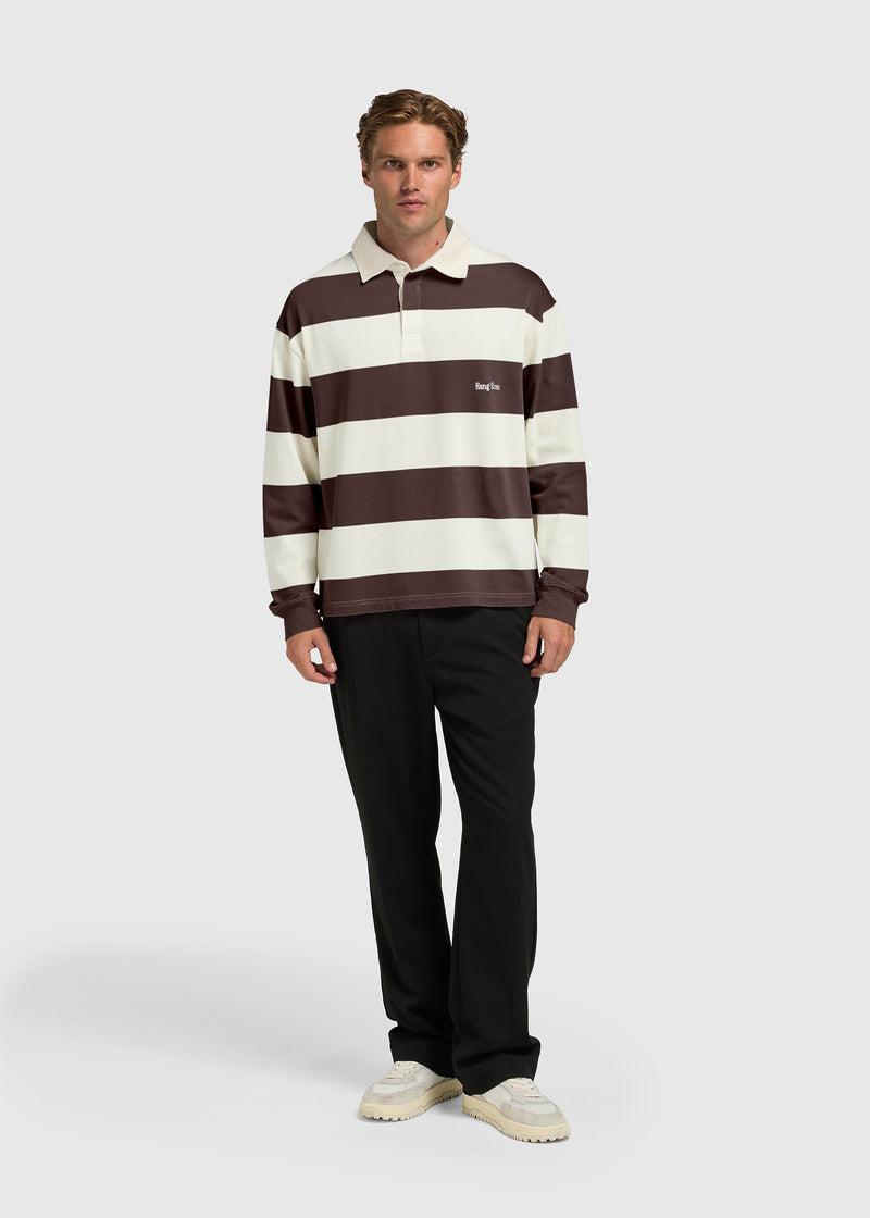 Big Stripe Polo - Brown