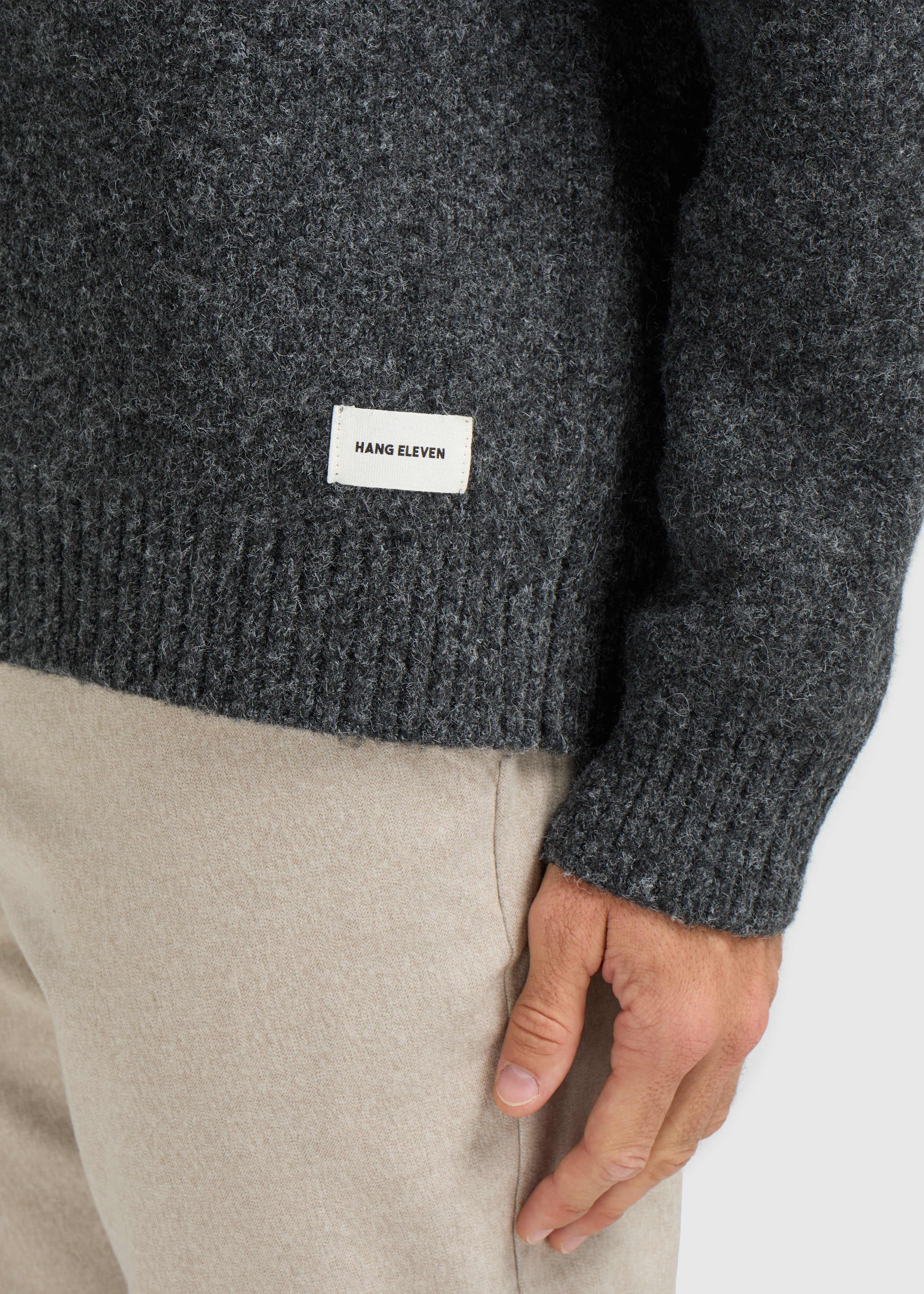Cozy Knit Polo - Anthracite