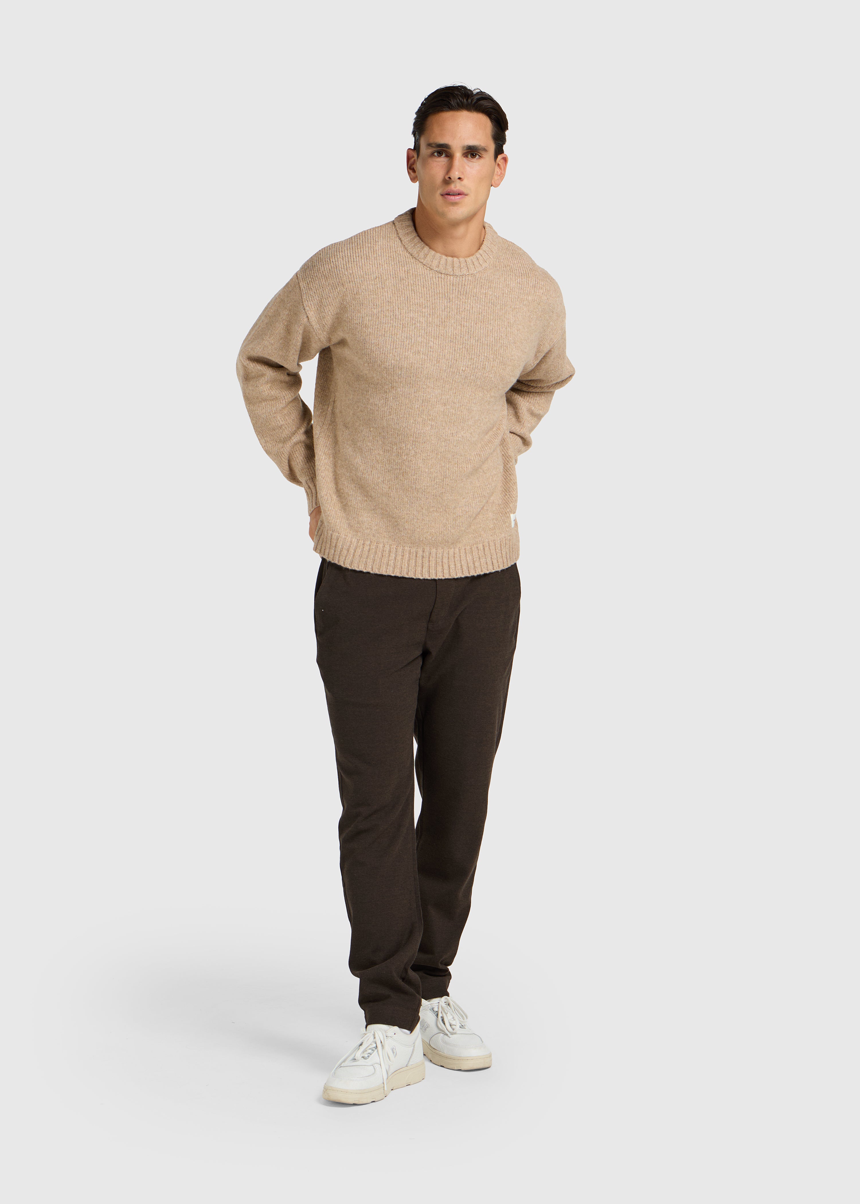 Heavy Knit Crewneck - Dark Sand