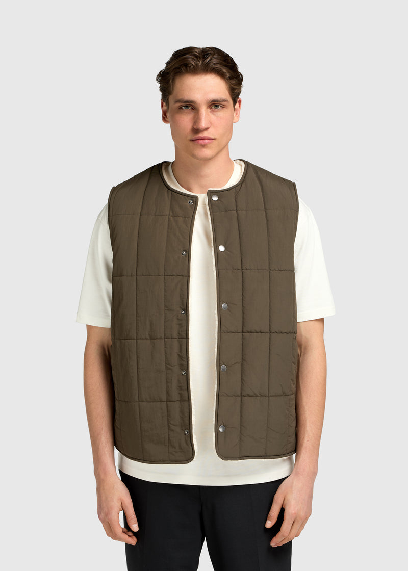 Reversible Teddy Vest - Espresso Brown
