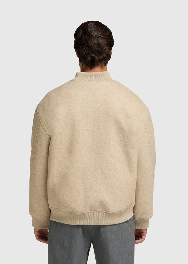 Soft Bomber Jacket - Sand Melange