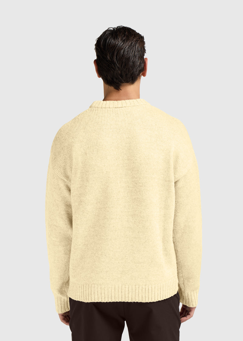 Heavy Knit Crewneck - Pastel Yellow