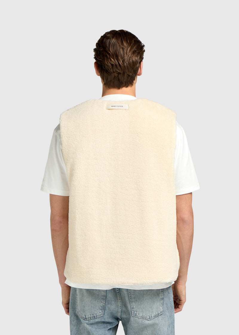 Reversible Teddy Vest - Espresso Brown