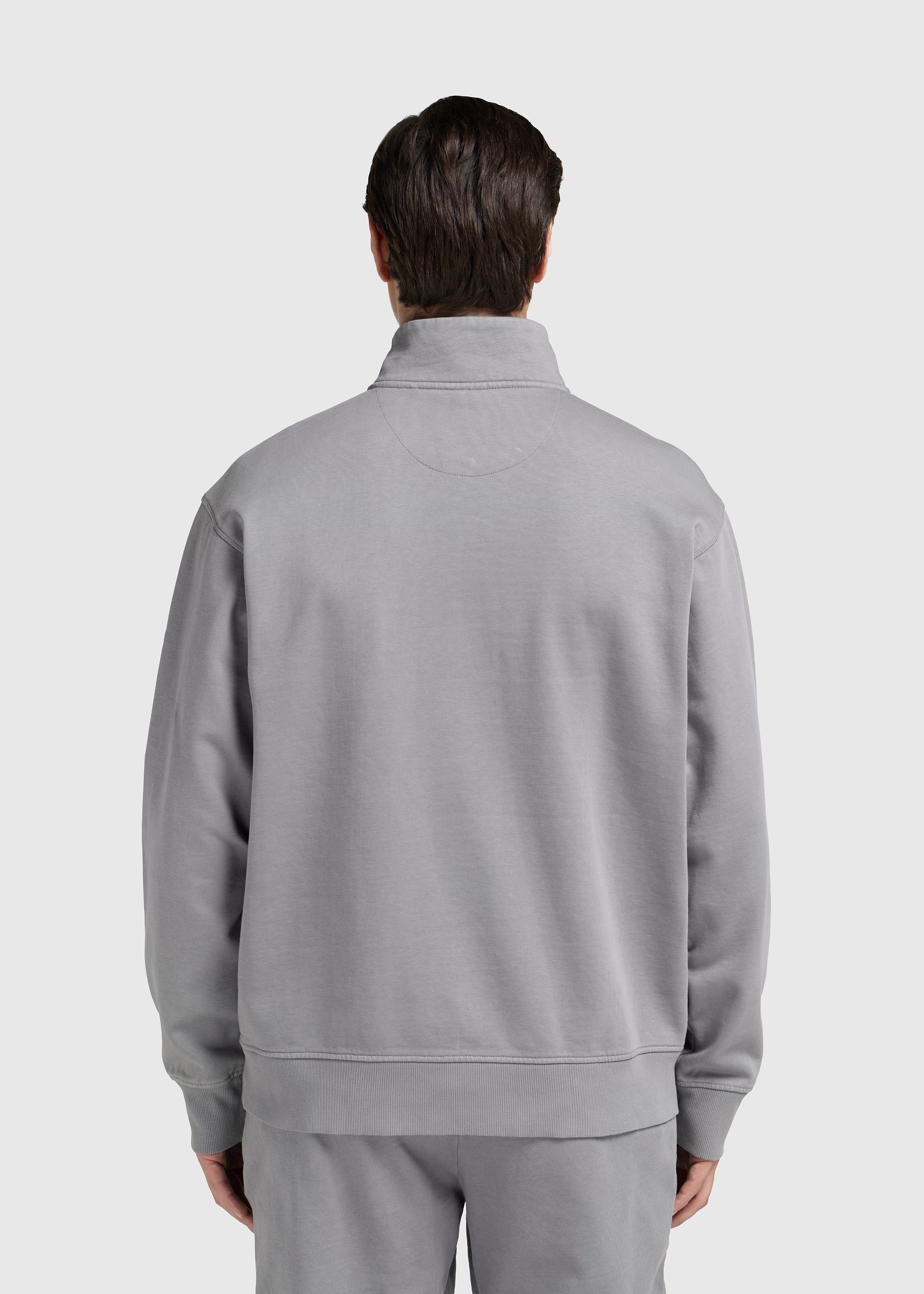 Pull demi-zip Premium Blanks - Gris délavé