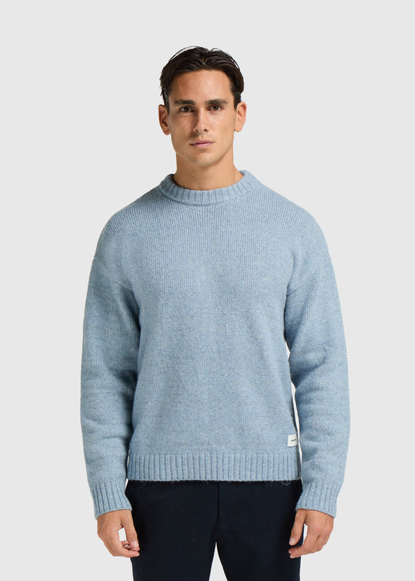 Heavy Knit Crewneck - Light Blue