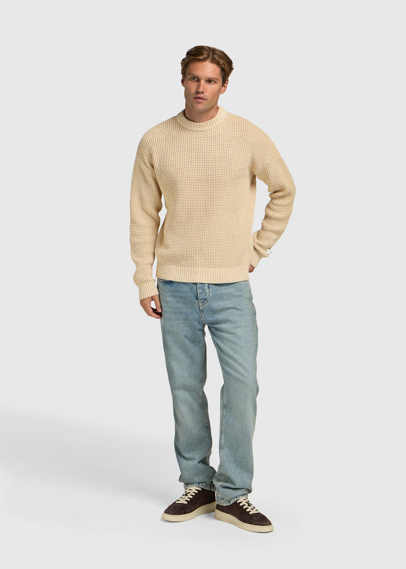 Clean Waffle Knit - Light Sand