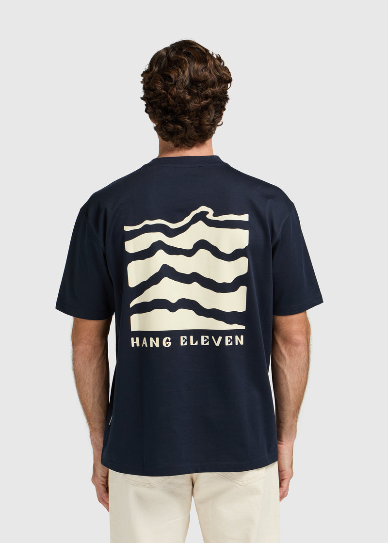 T-shirt structuré - Bleu marine