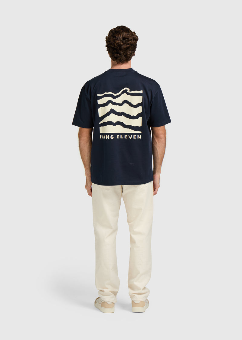 T-shirt structuré - Bleu marine