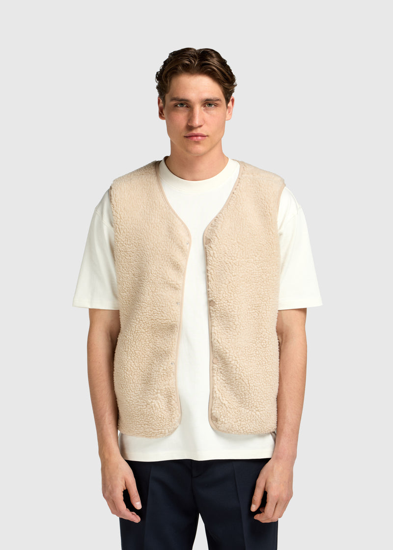 Premium Teddyweste – Sand