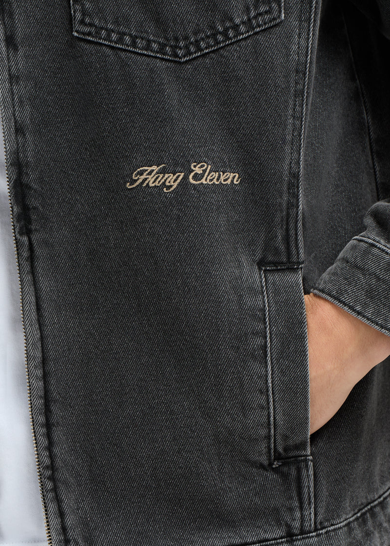 Ozzy Jeansjacke - Washed Black