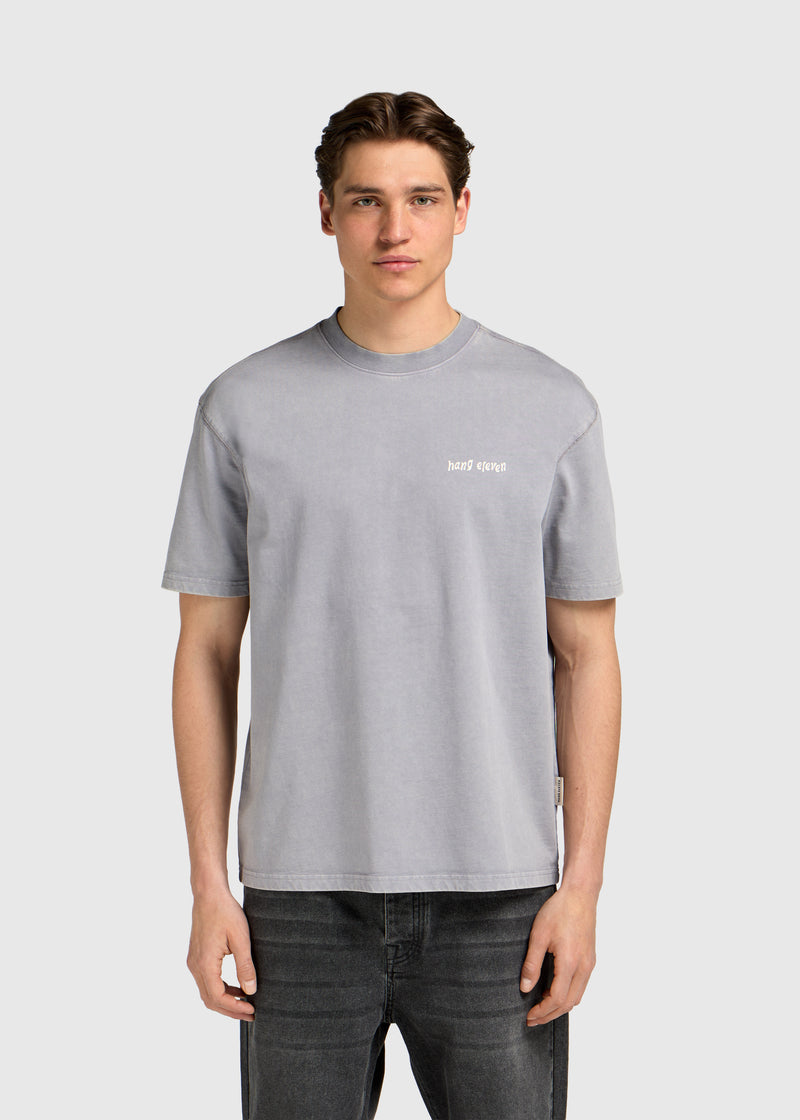 Palm Wave T-Shirt – Washed Stone Grey