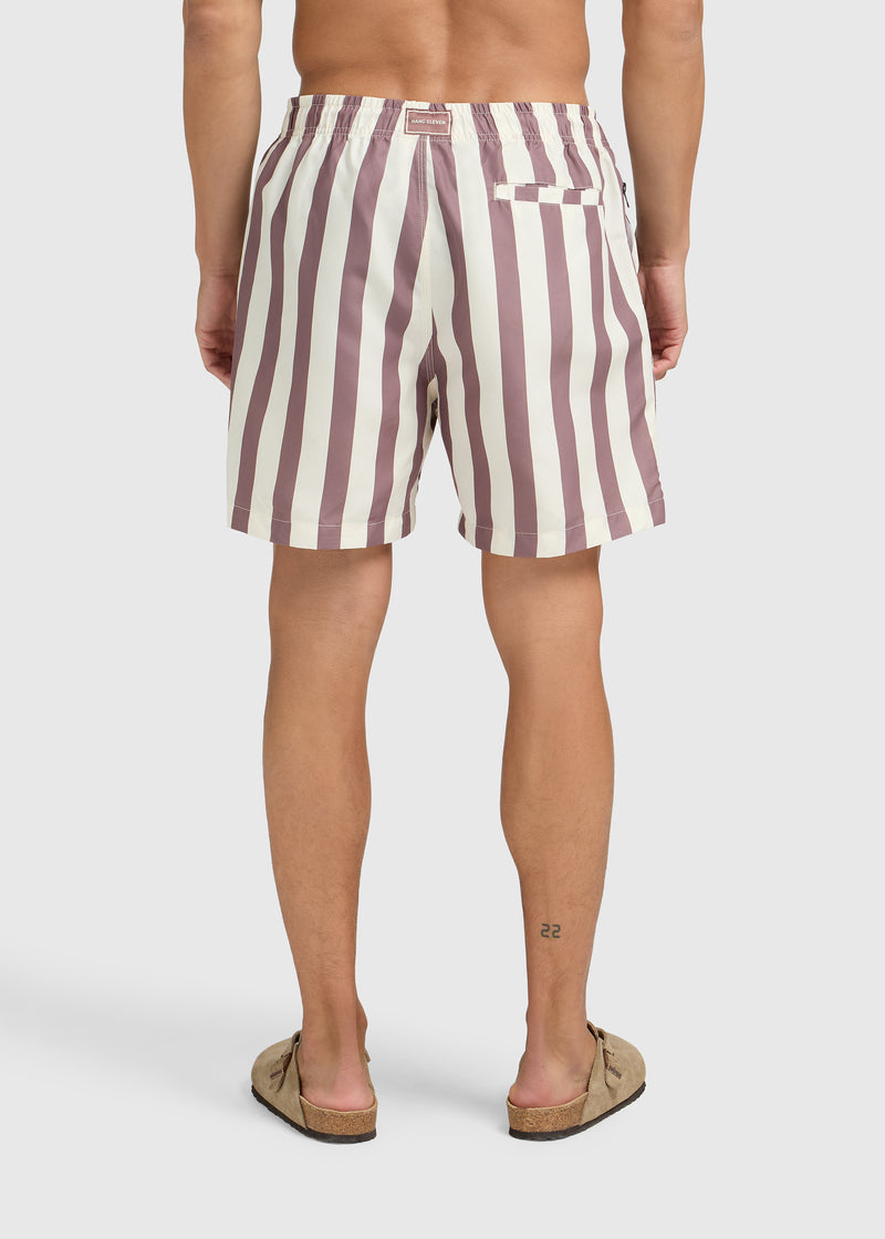 Stripe Swim Short - Mauve