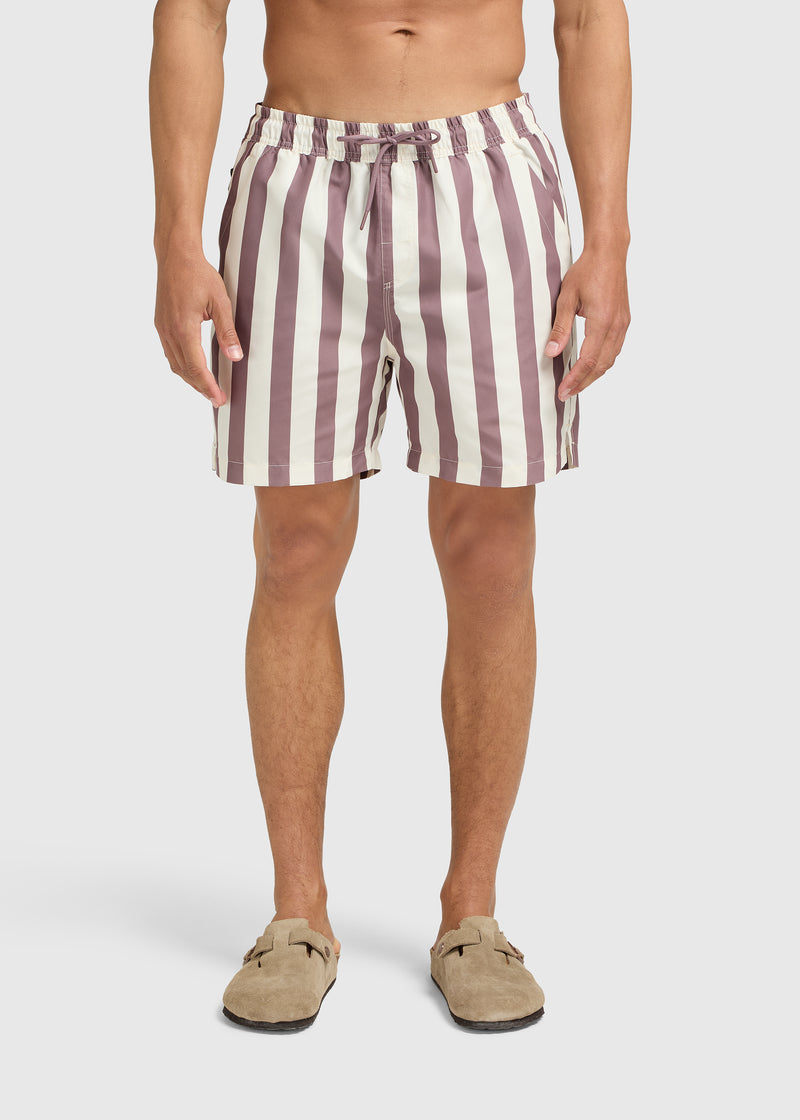 Stripe Swim Short - Mauve