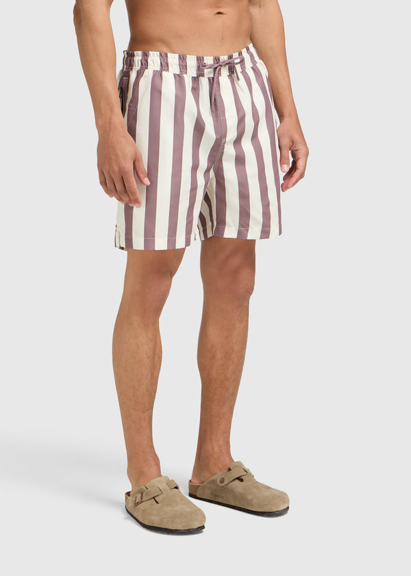 Stripe Swim Short - Mauve