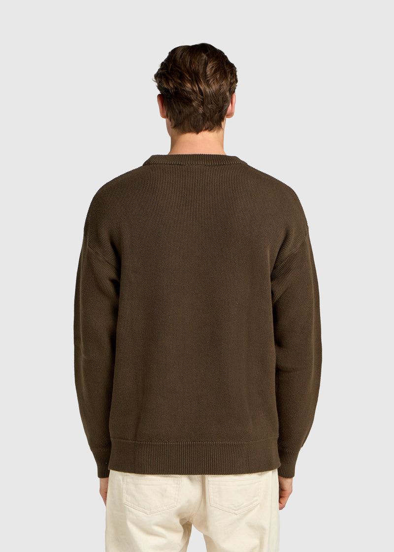 Embro Knit Crewneck - Espresso