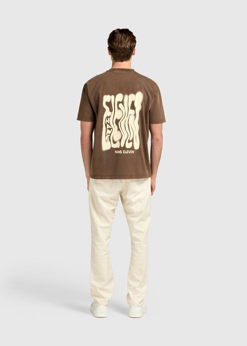 Spray Tee - Washed Brown