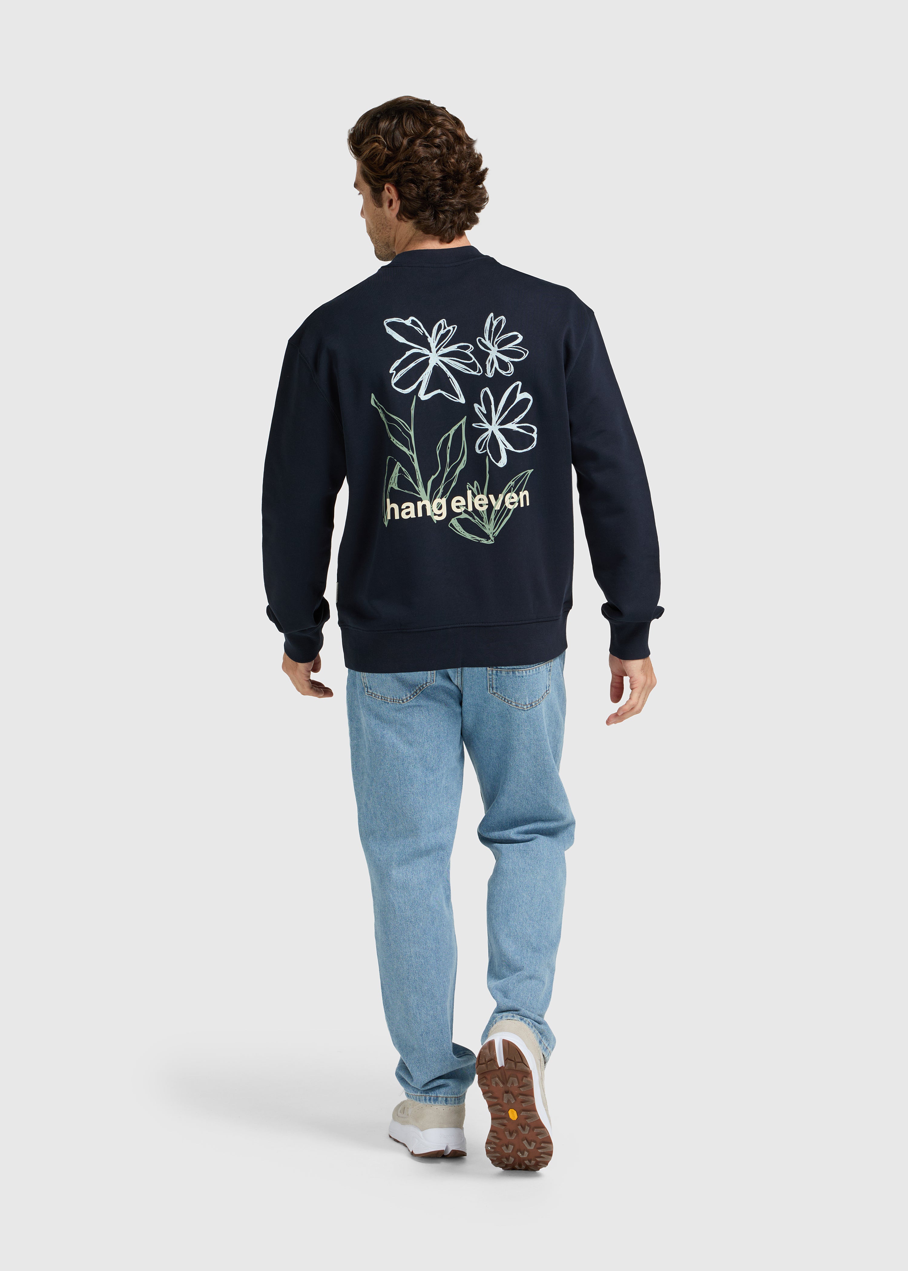 Flower Crewneck - Navy