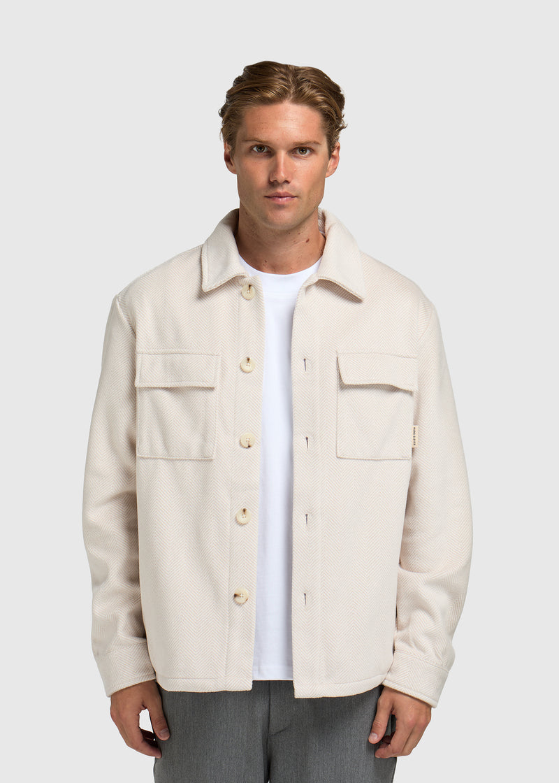 Herringbone Jacket - Light Sand