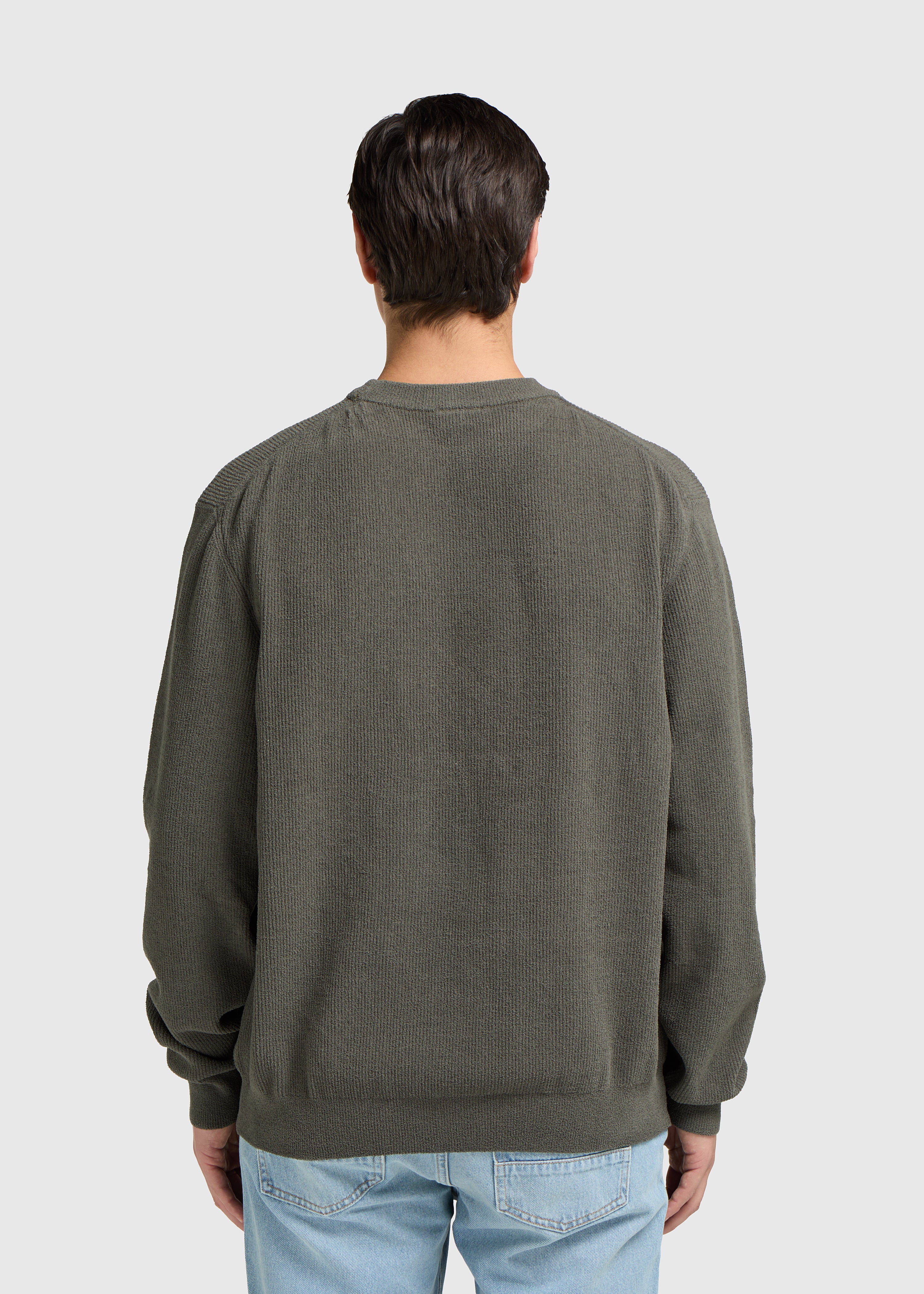 Structure Knit Crewneck - Dark Green