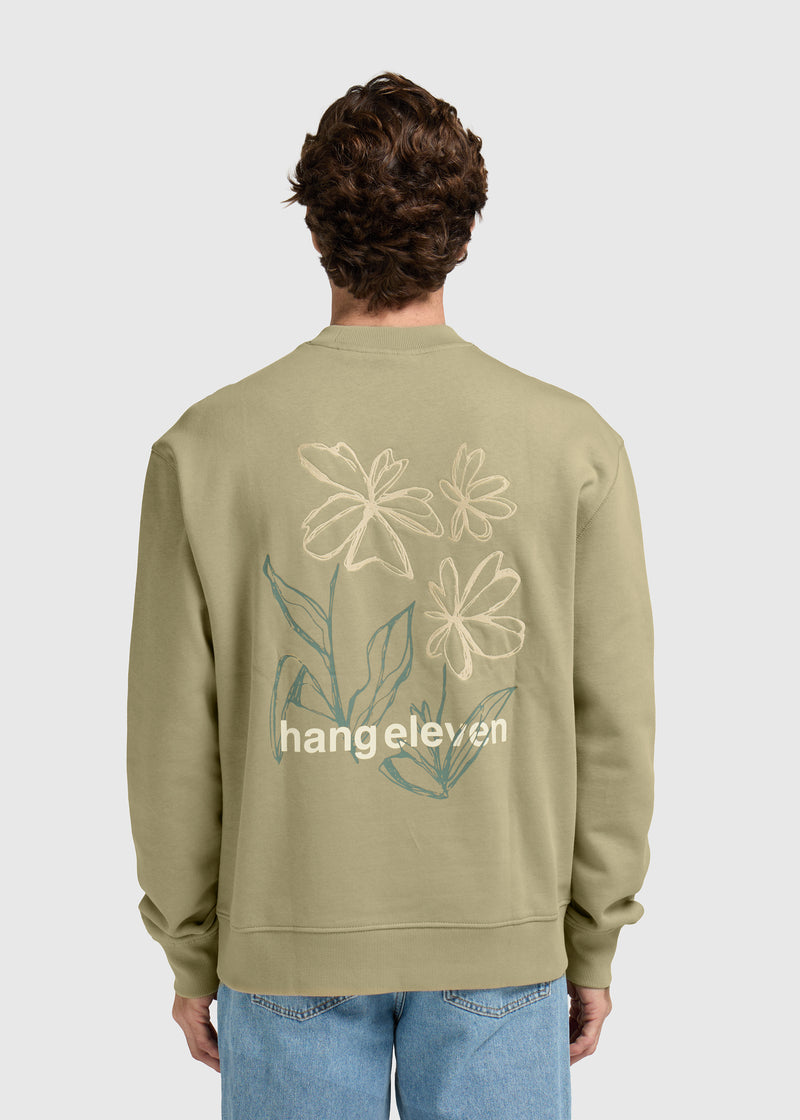 Flower Crewneck - Slate Green