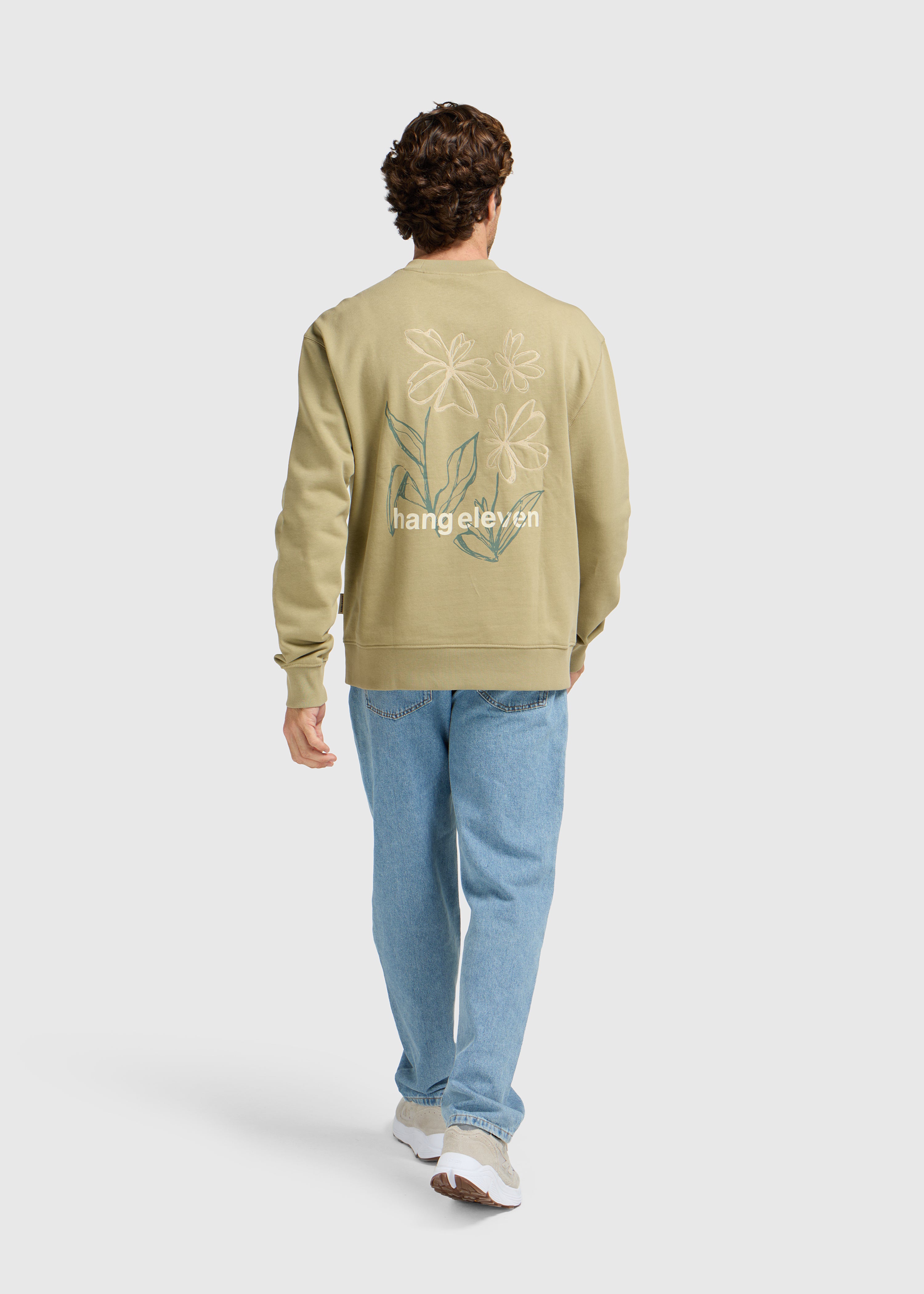 Flower Crewneck - Slate Green