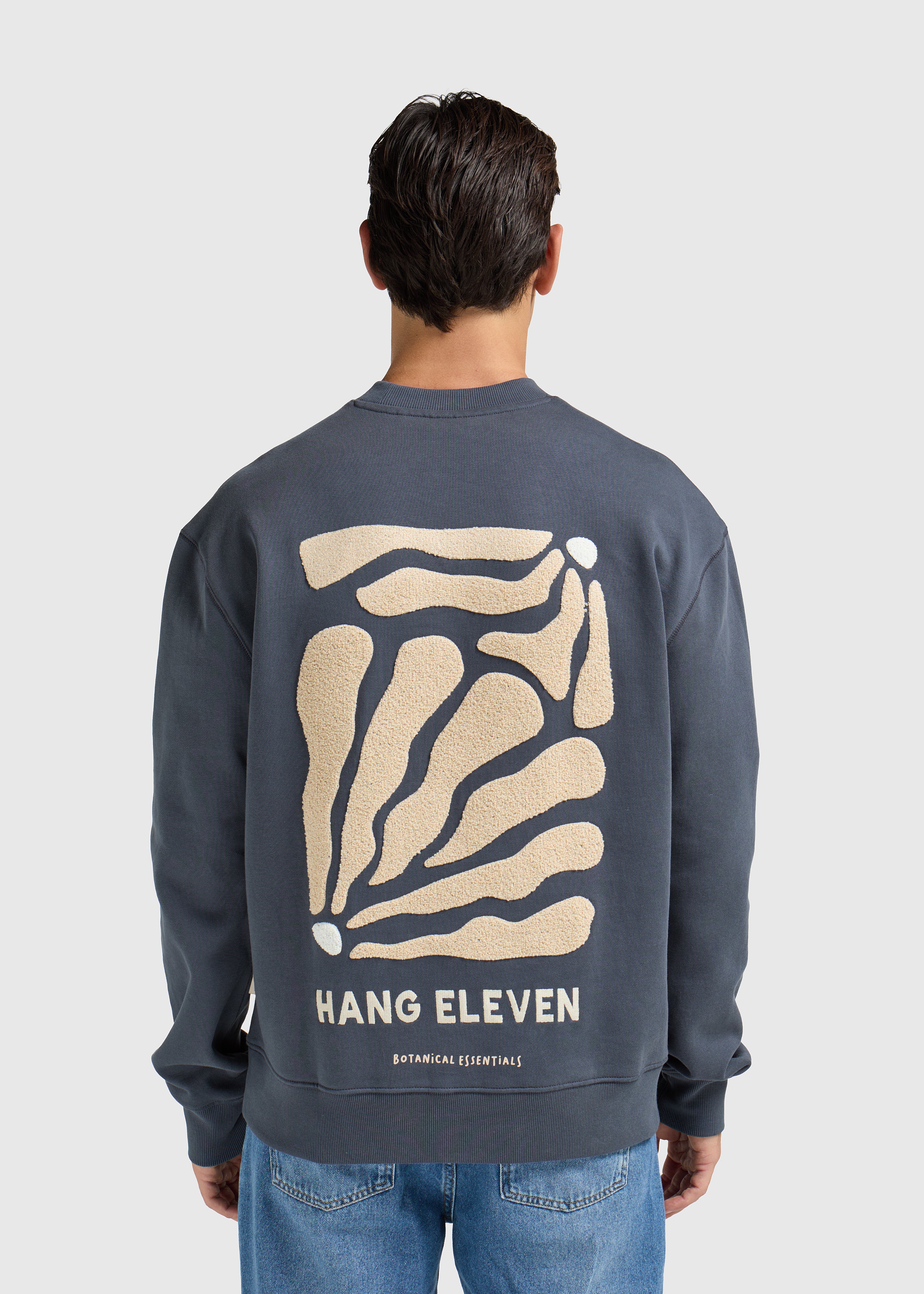 Botanical Crewneck - Ombre Blue