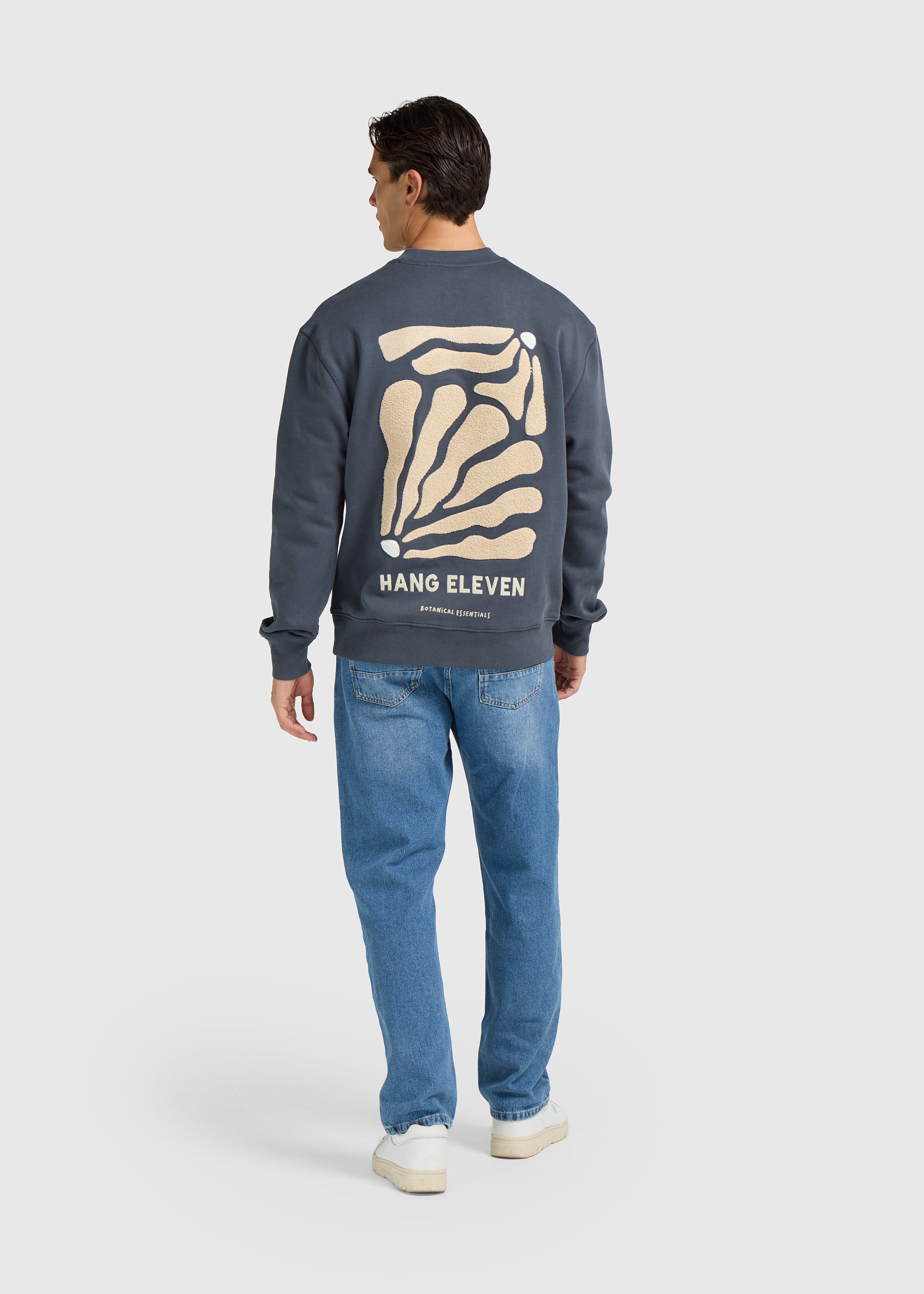 Botanical Crewneck - Ombre Blue