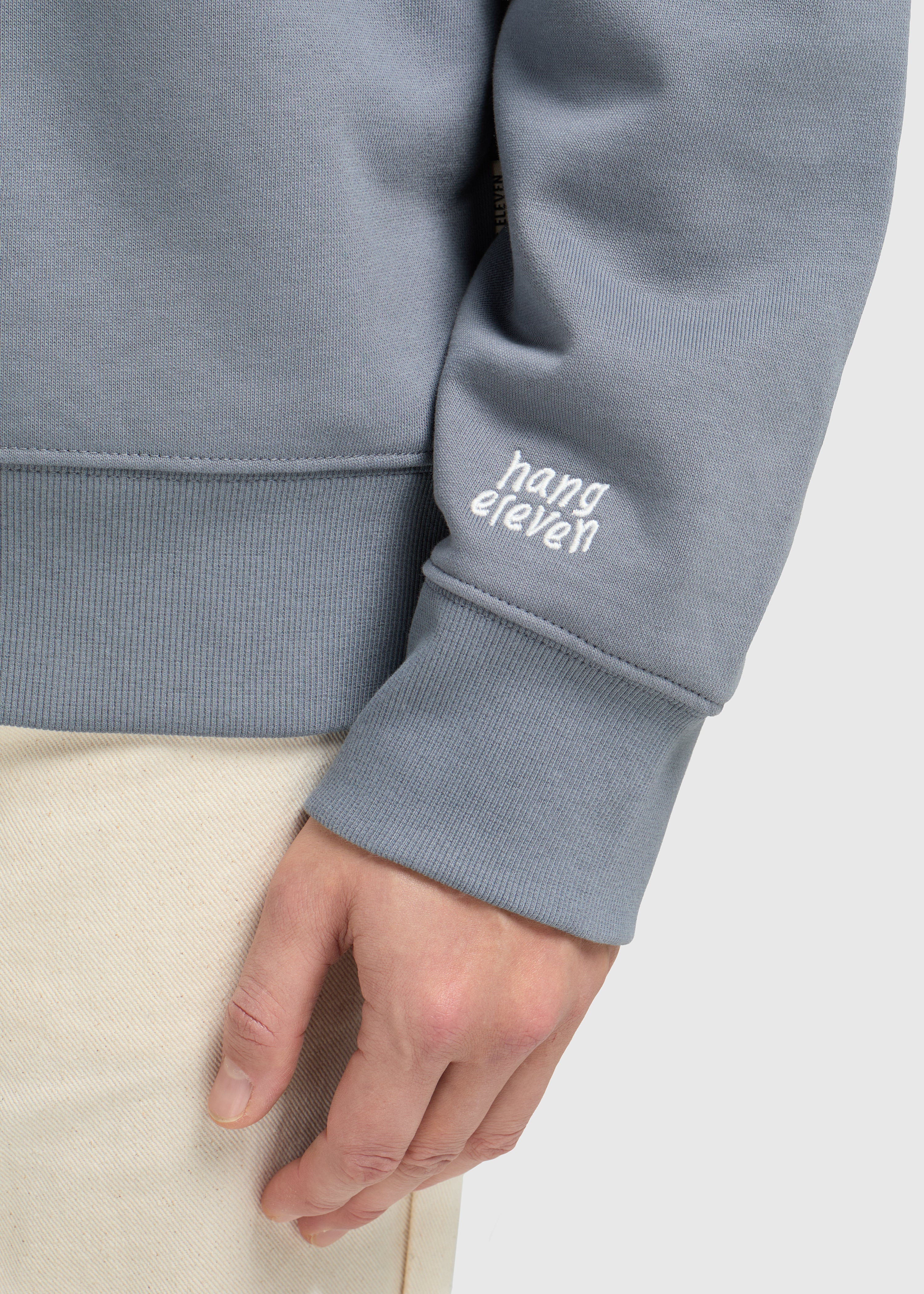 Pull à demi-zip - Gris pierre