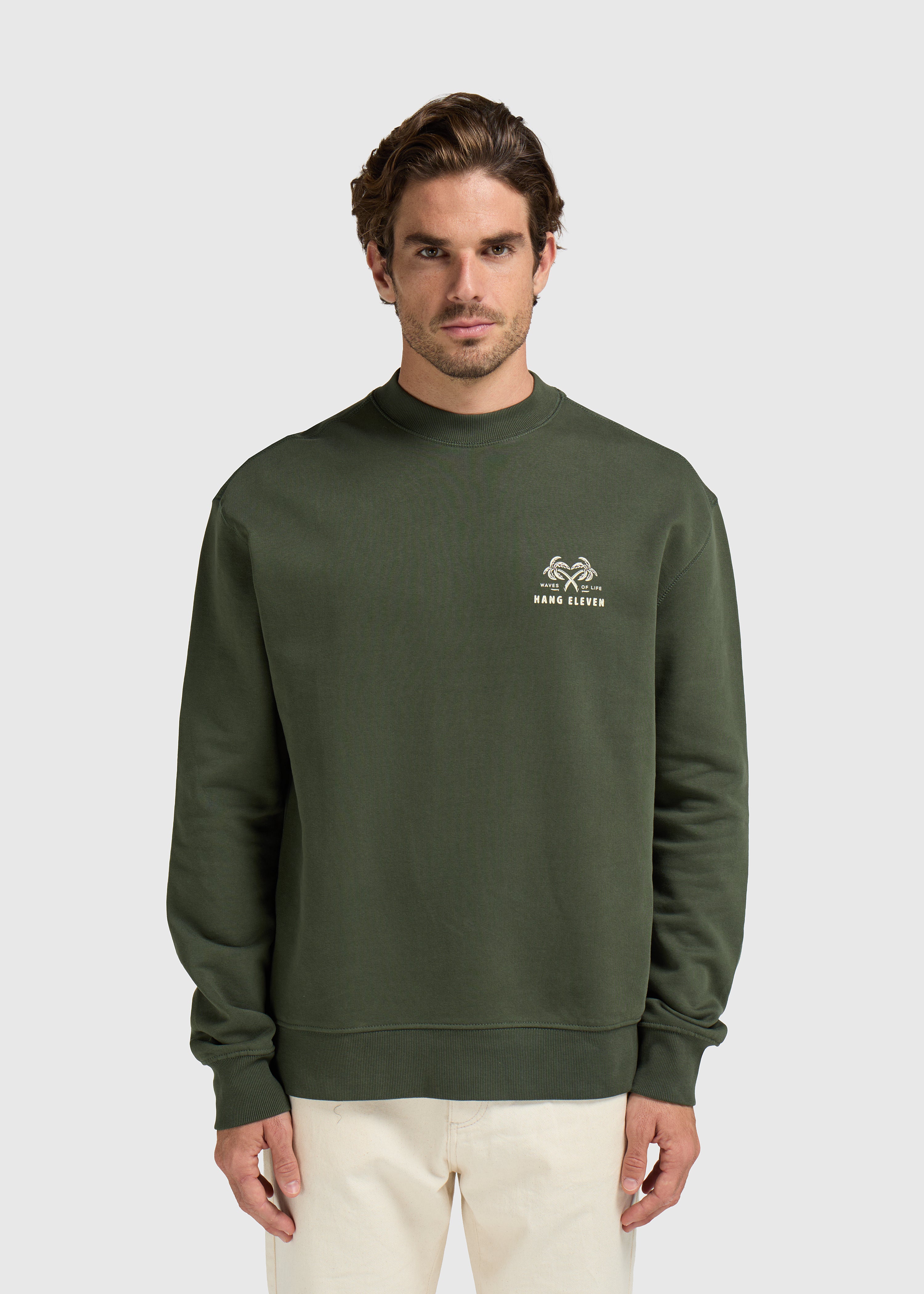 Palm Crewneck - Dark Green