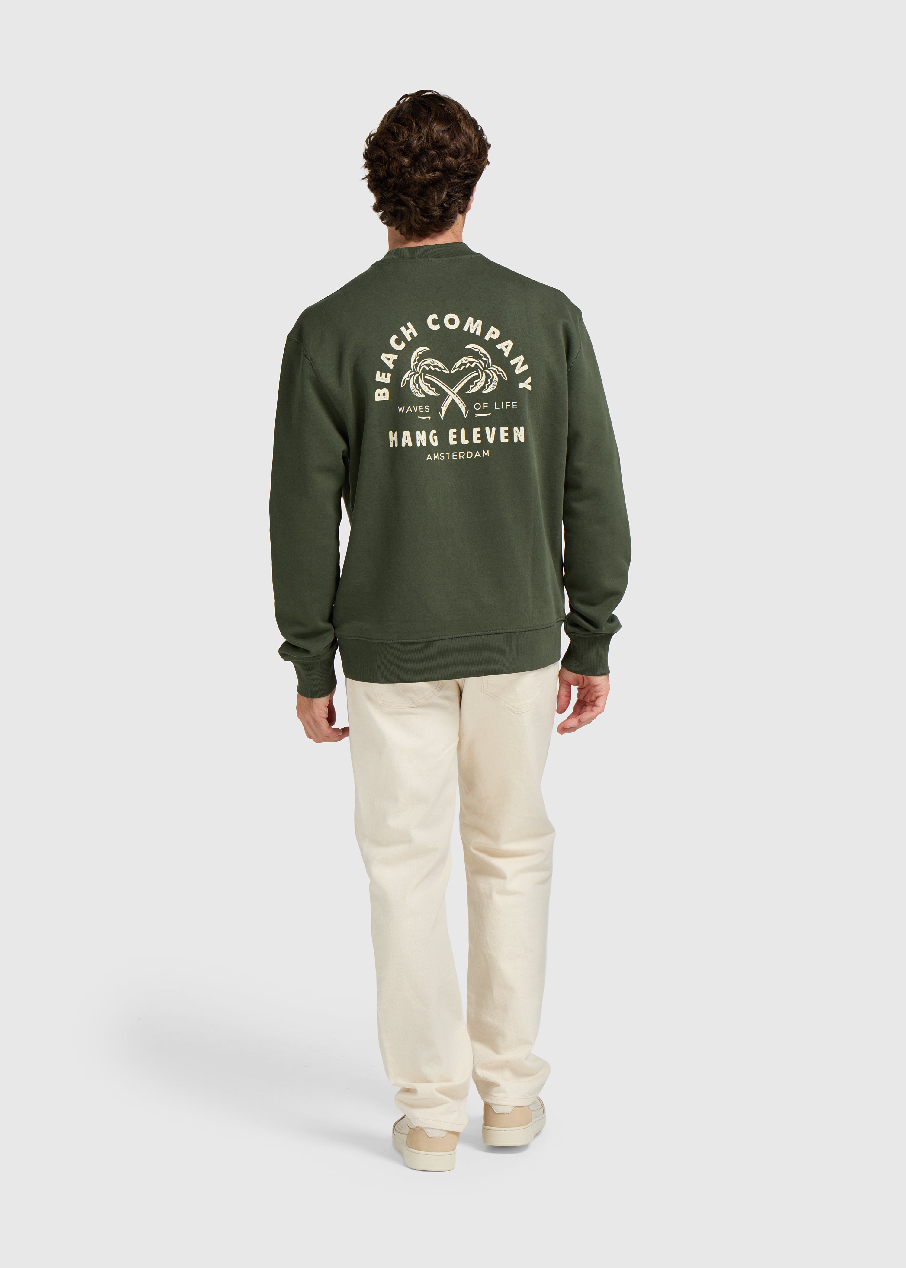 Palm Crewneck - Dark Green