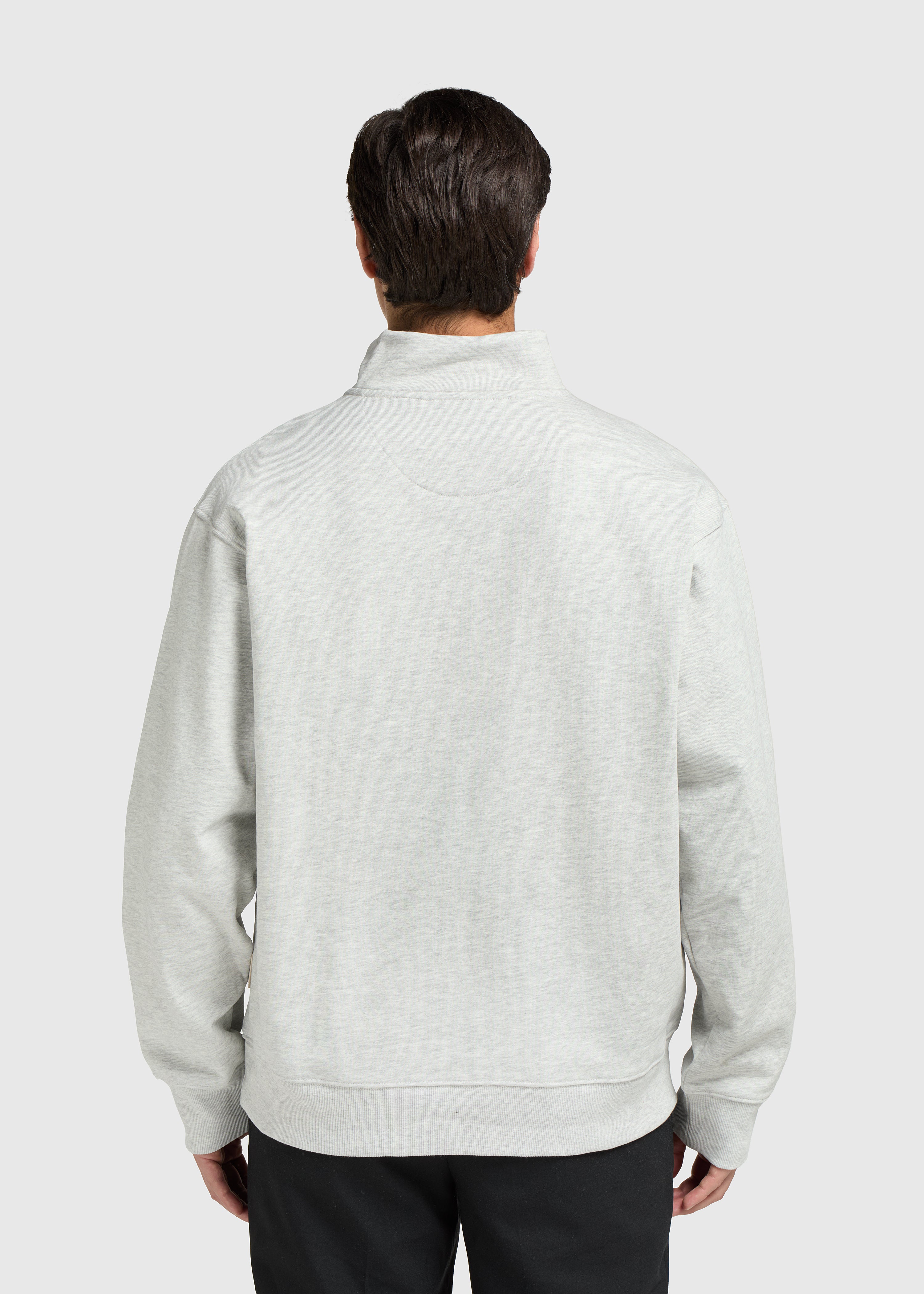 Half Zip Sweater - Grey Melee