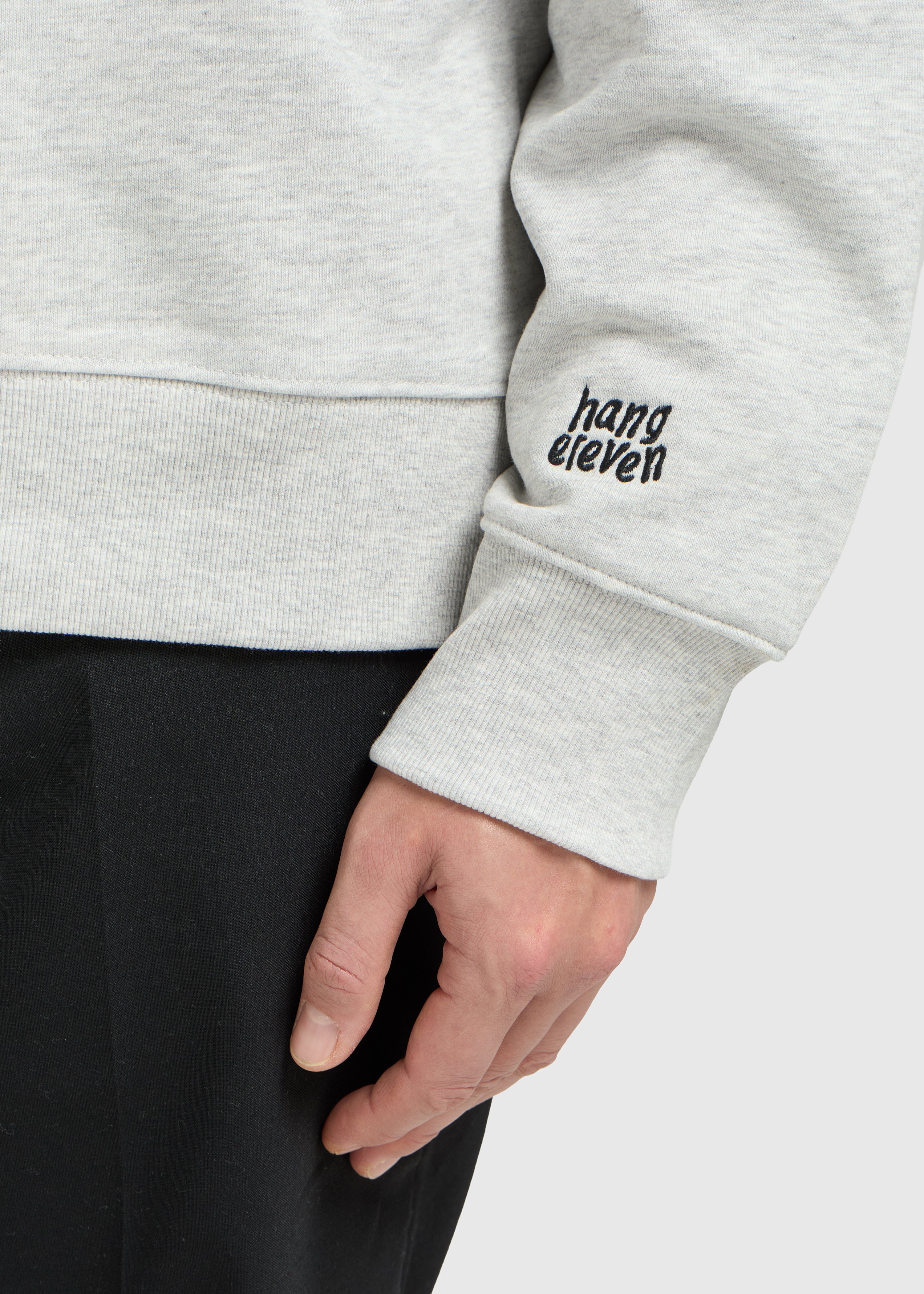 Half Zip Sweater - Grey Melee