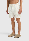 Seersucker Swim Short - White Sand