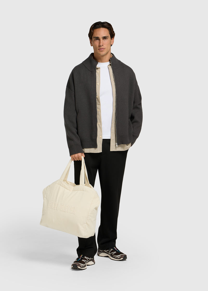 Knitted Full Zip Vest - Anthracite
