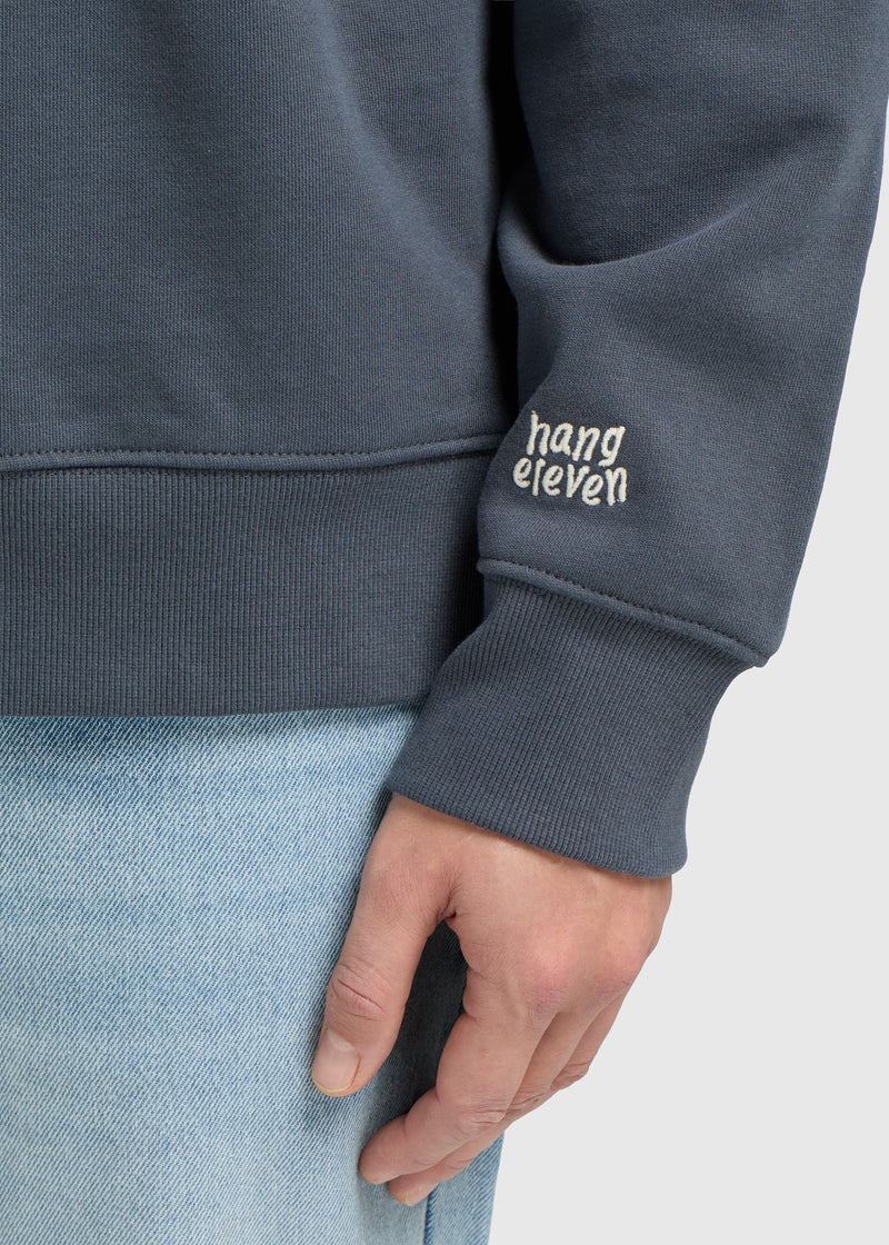 Pull demi-zip - Bleu ombré