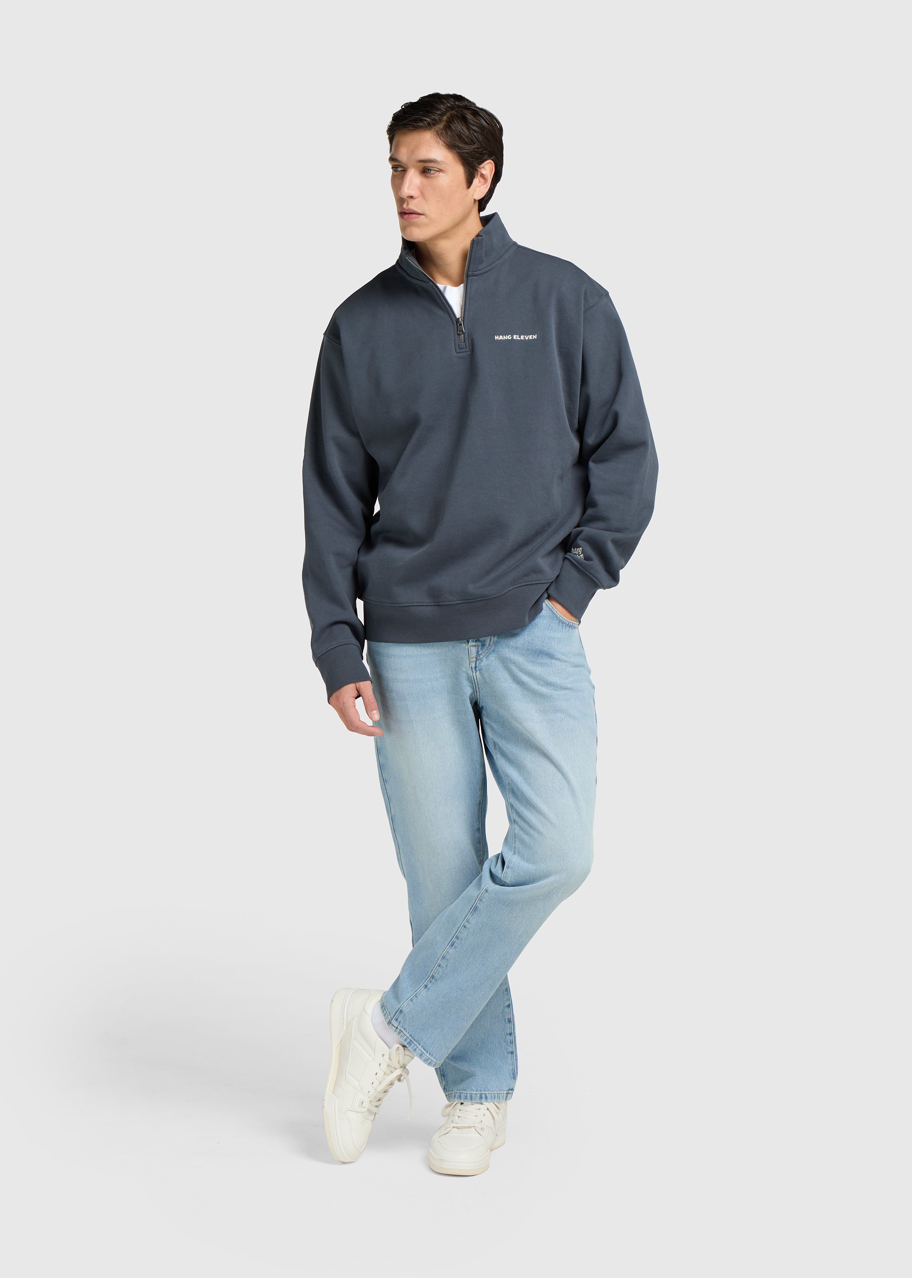 Half Zip Sweater - Ombre Blue