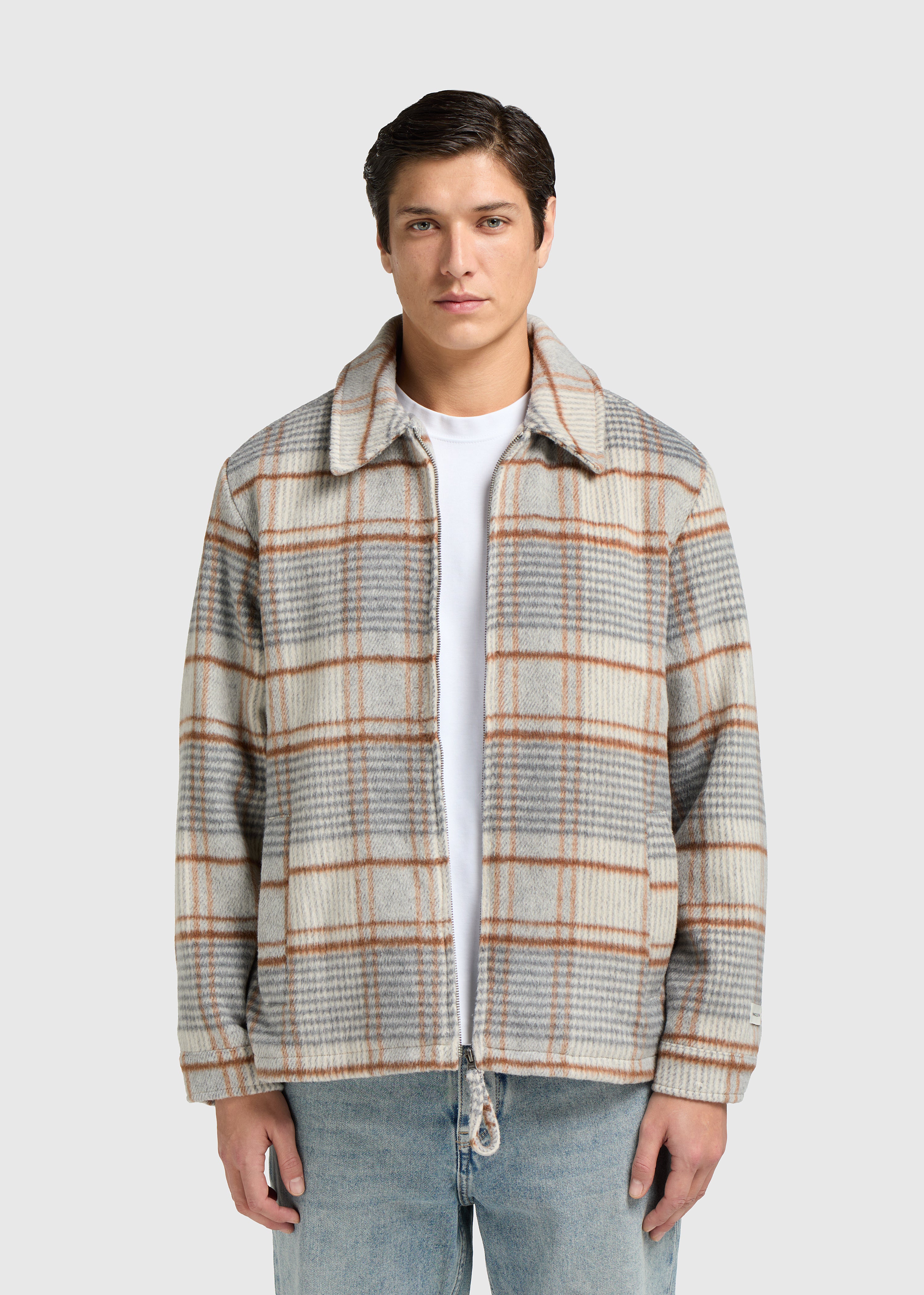 Hairy Check Jacket - Grey