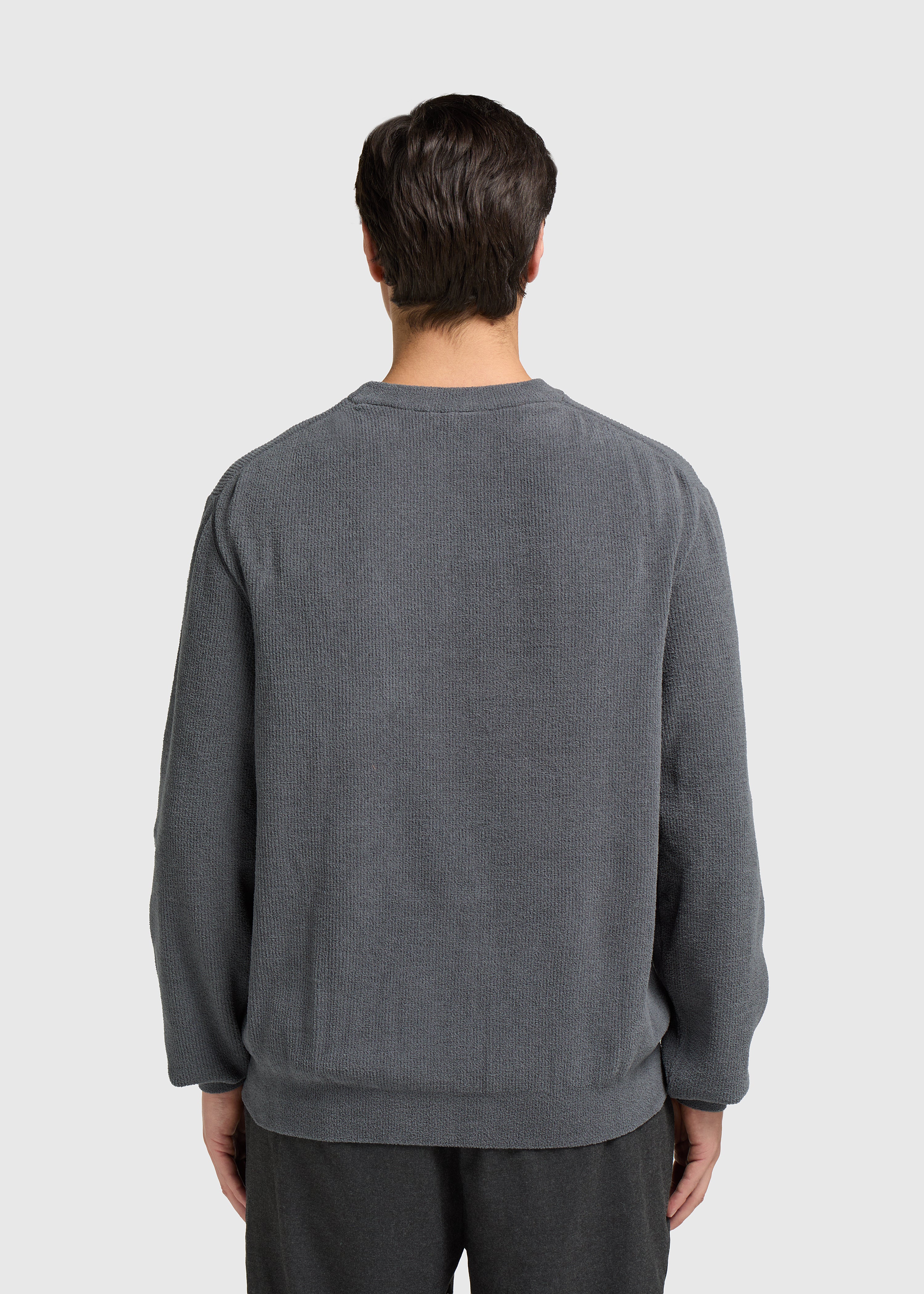 Structure Knit Crewneck - Anthracite