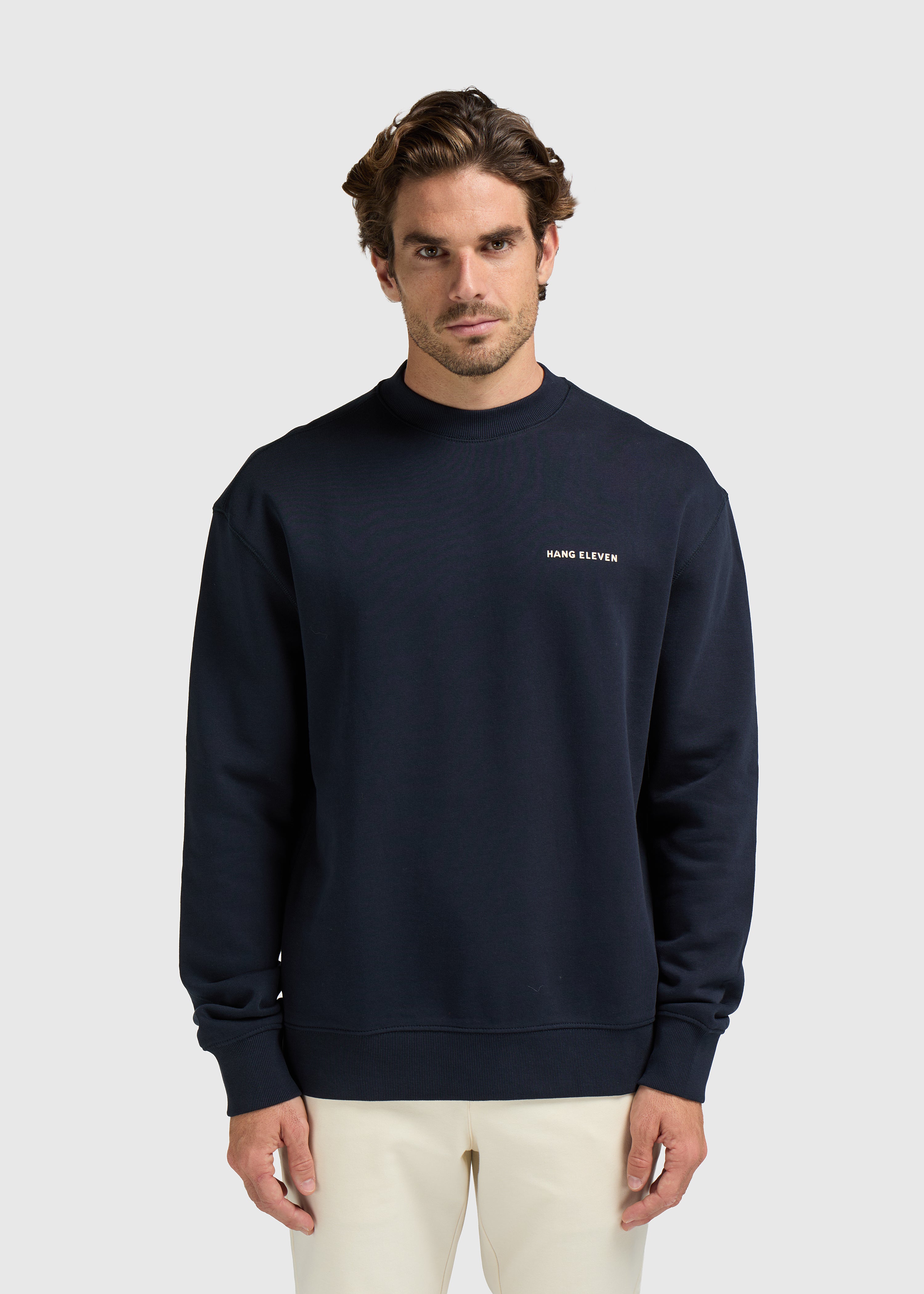 Palm Square Crewneck - Navy